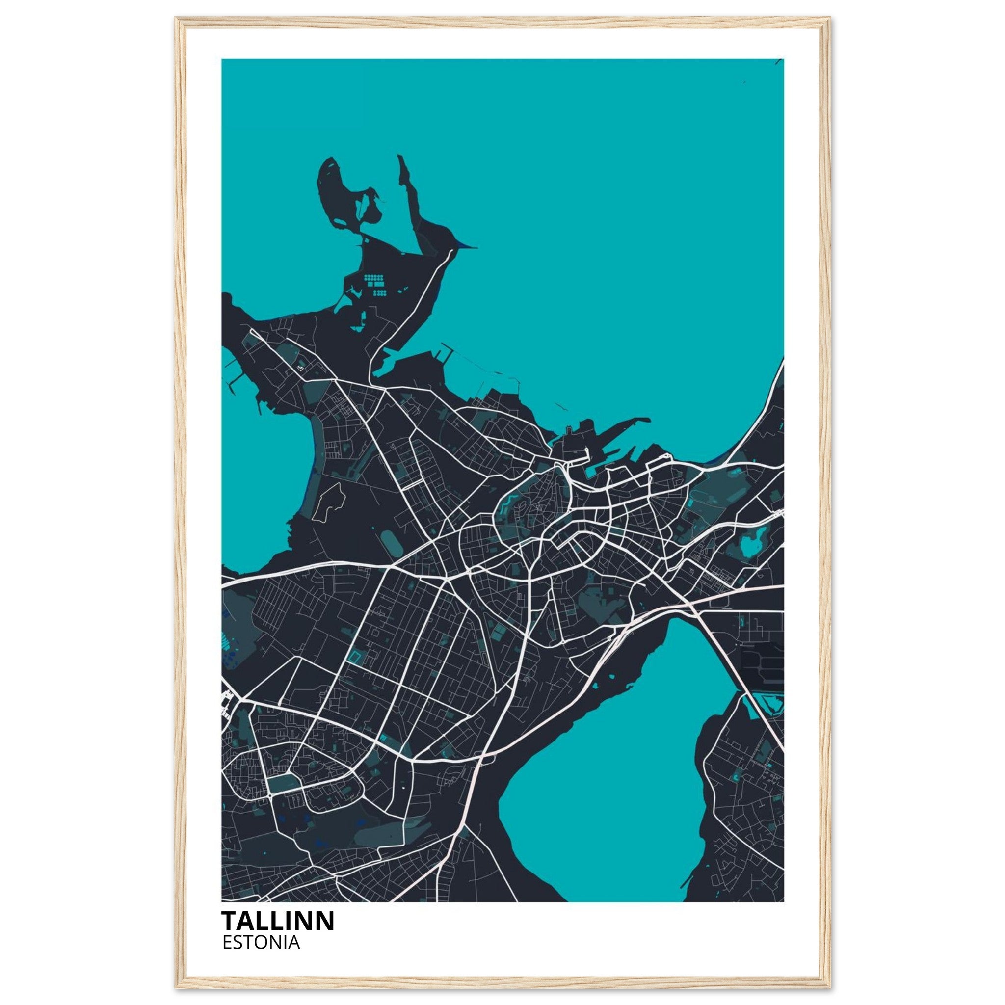 Tallinn Estonia City Map Poster | Custom Map Art Print - Ink And Atlas