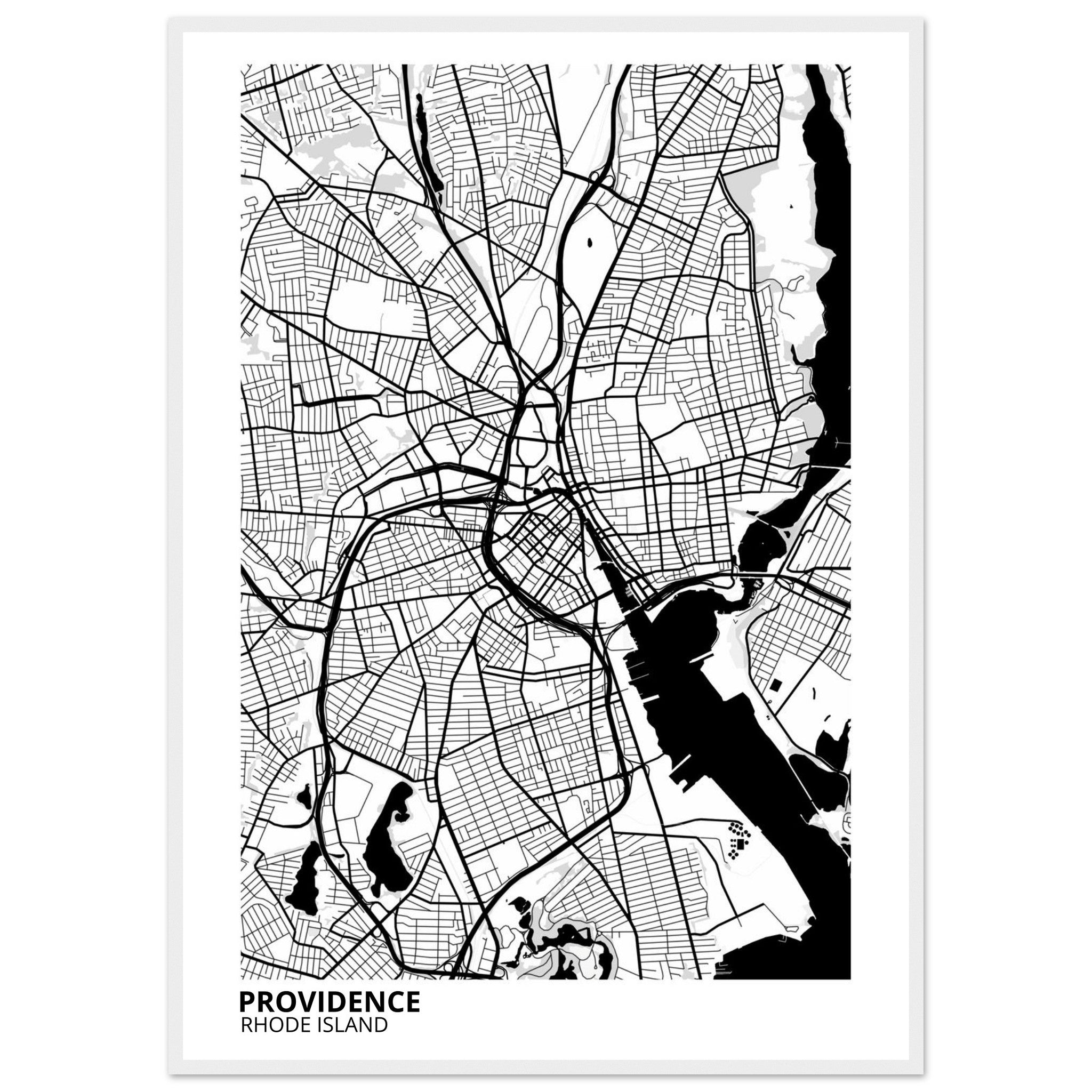 providence map poster print