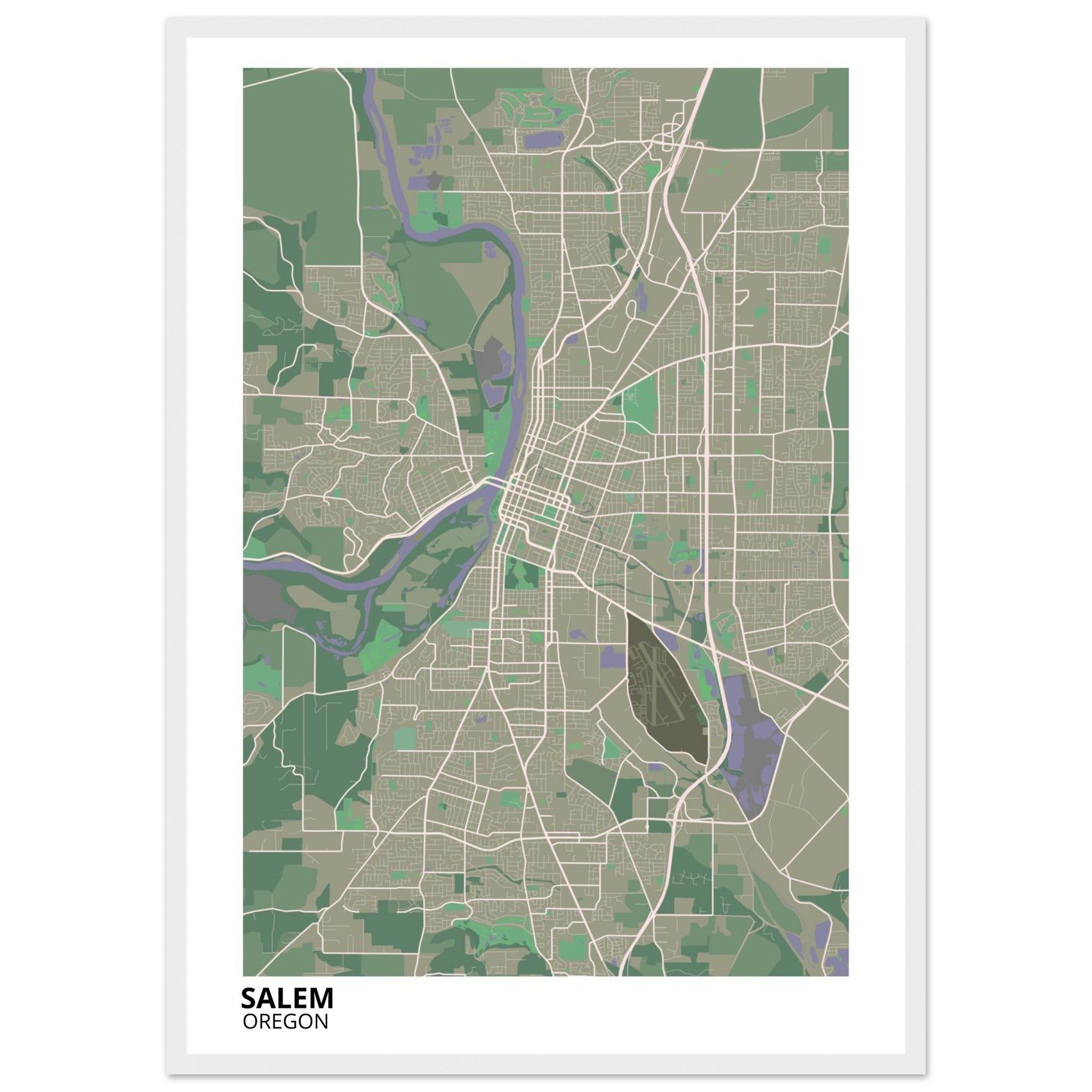 salem map poster print