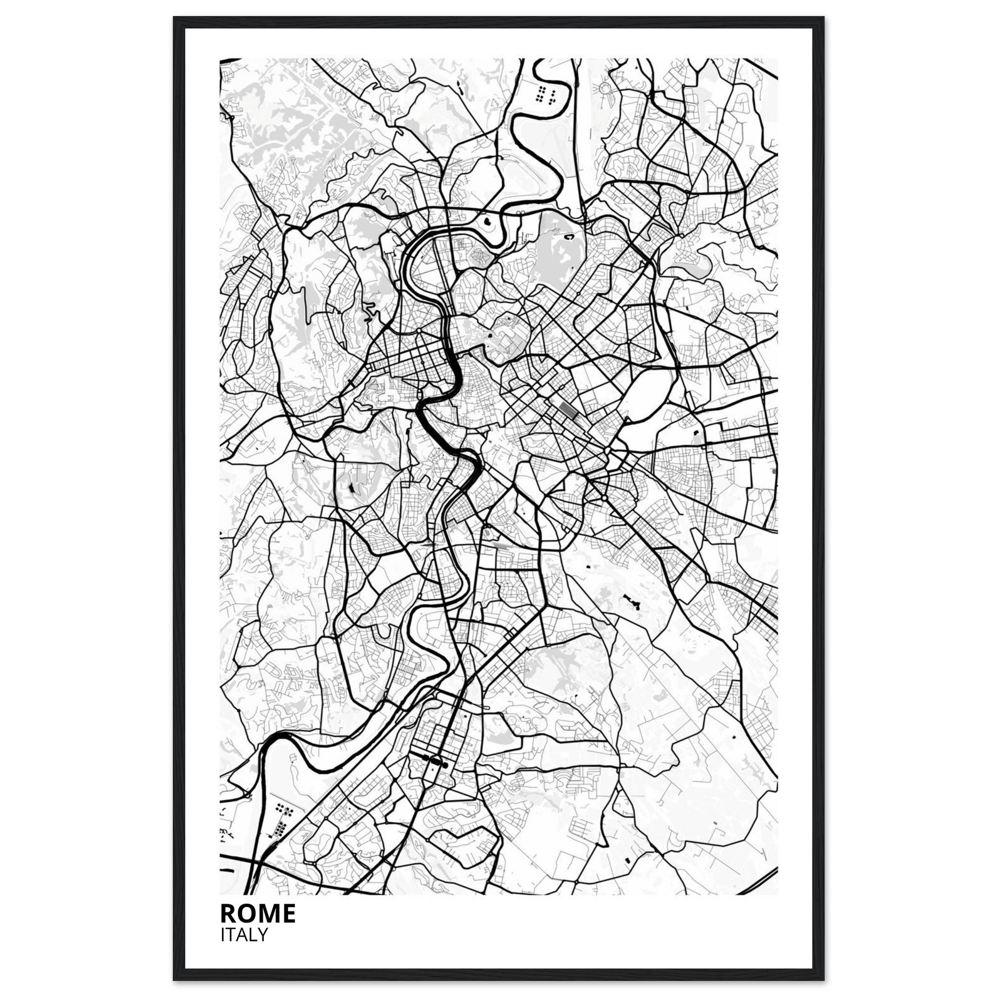 Rome Italy City Map Poster | Custom Map Art Print - Ink And Atlas