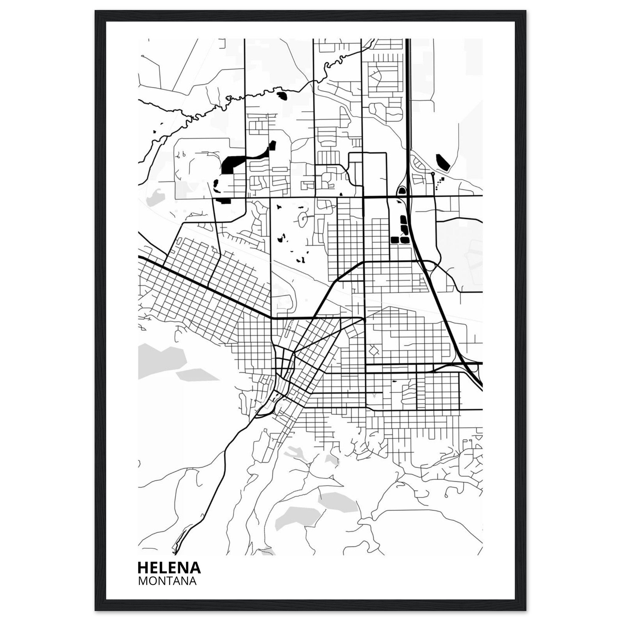 helena map poster print