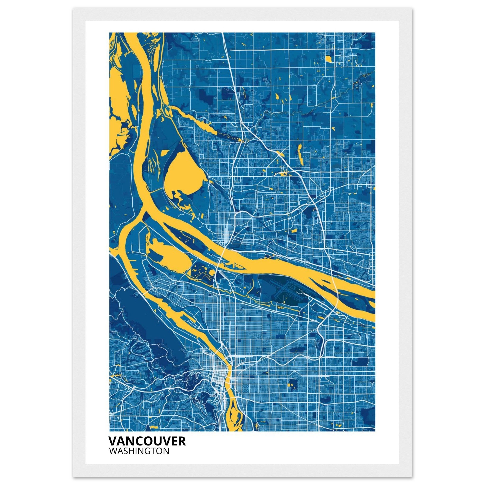 Vancouver Washington City Map Poster | Custom Map Art Print - Ink And Atlas