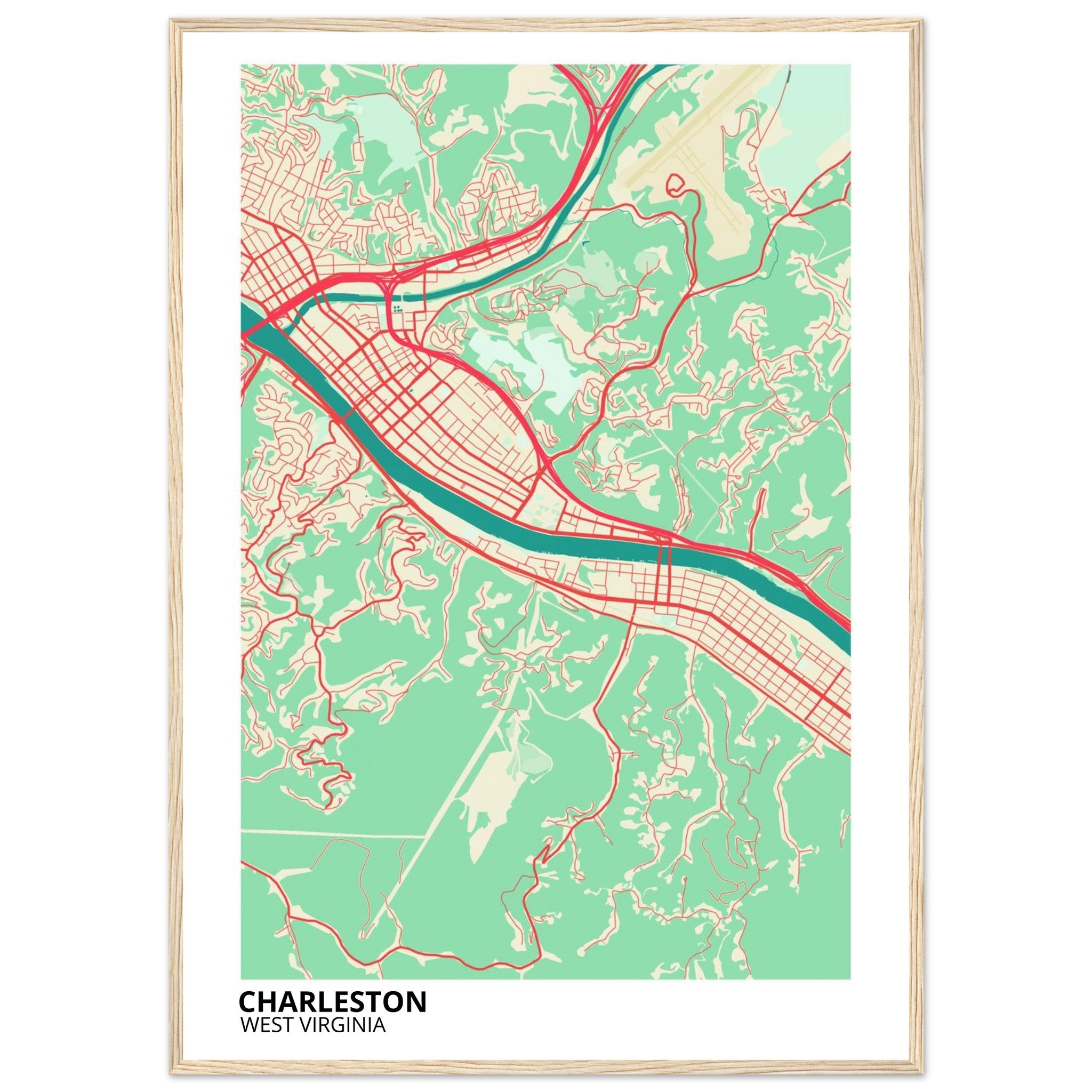 charleston modern city map 