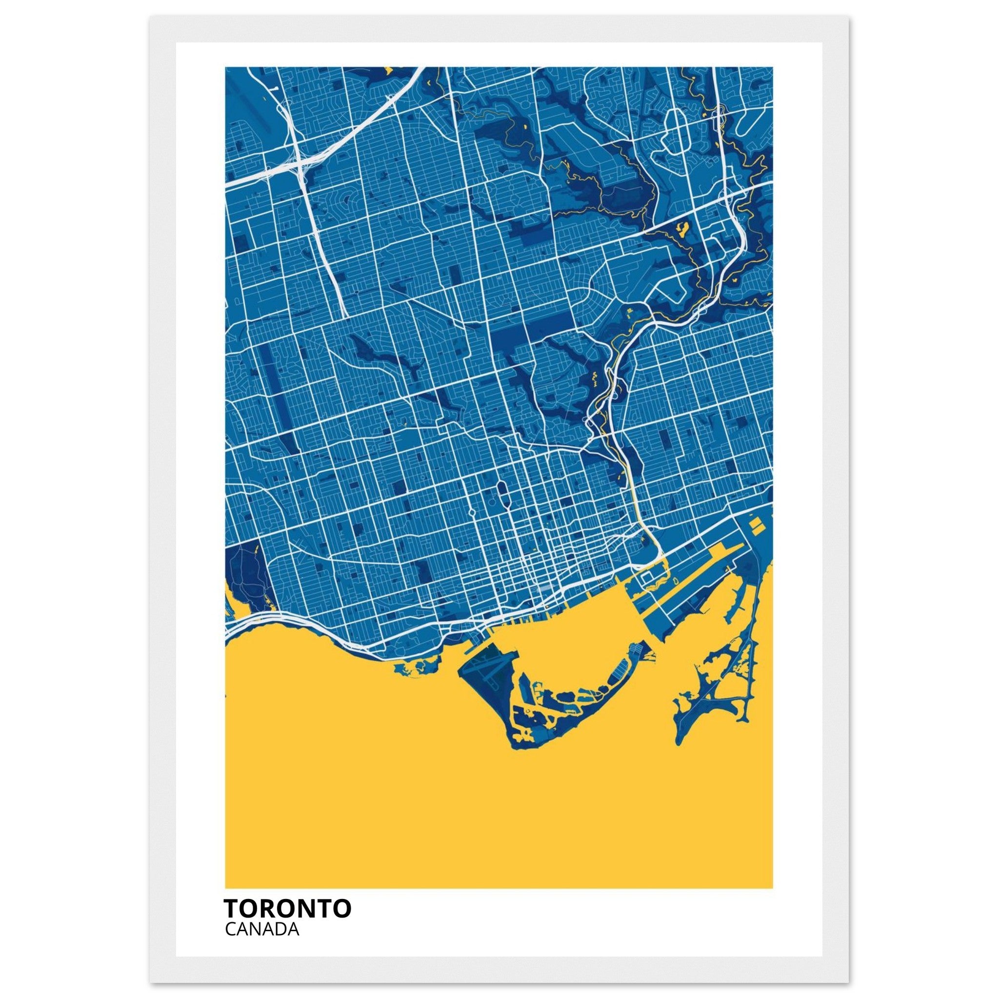 Toronto Canada City Map Poster | Custom Map Art Print - Ink And Atlas