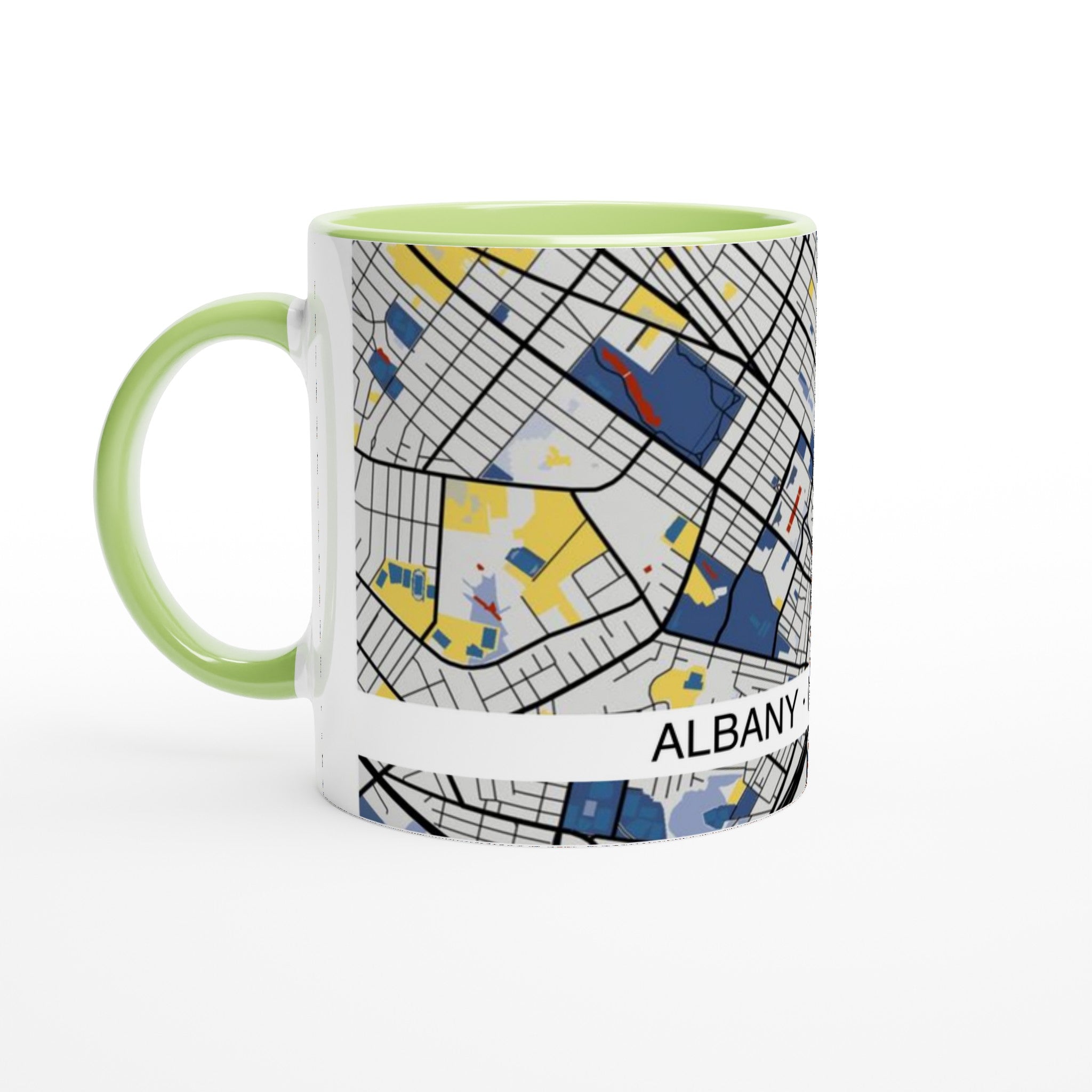 albany modern city map mug 11oz