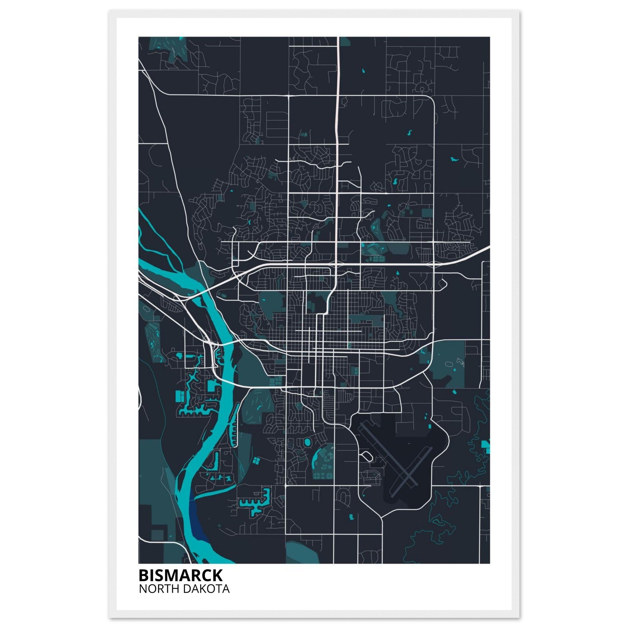 bismark map poster print