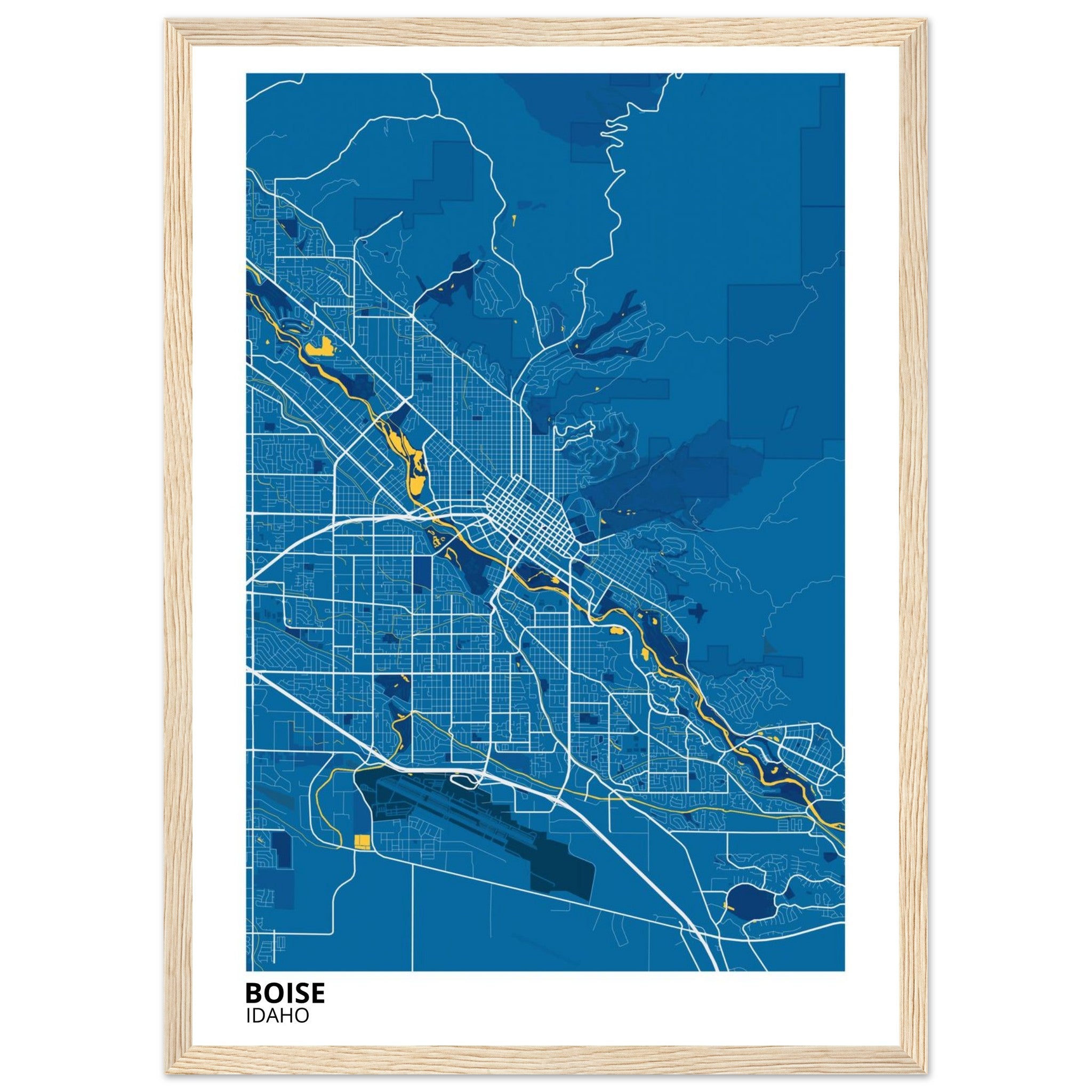 boise map poster print