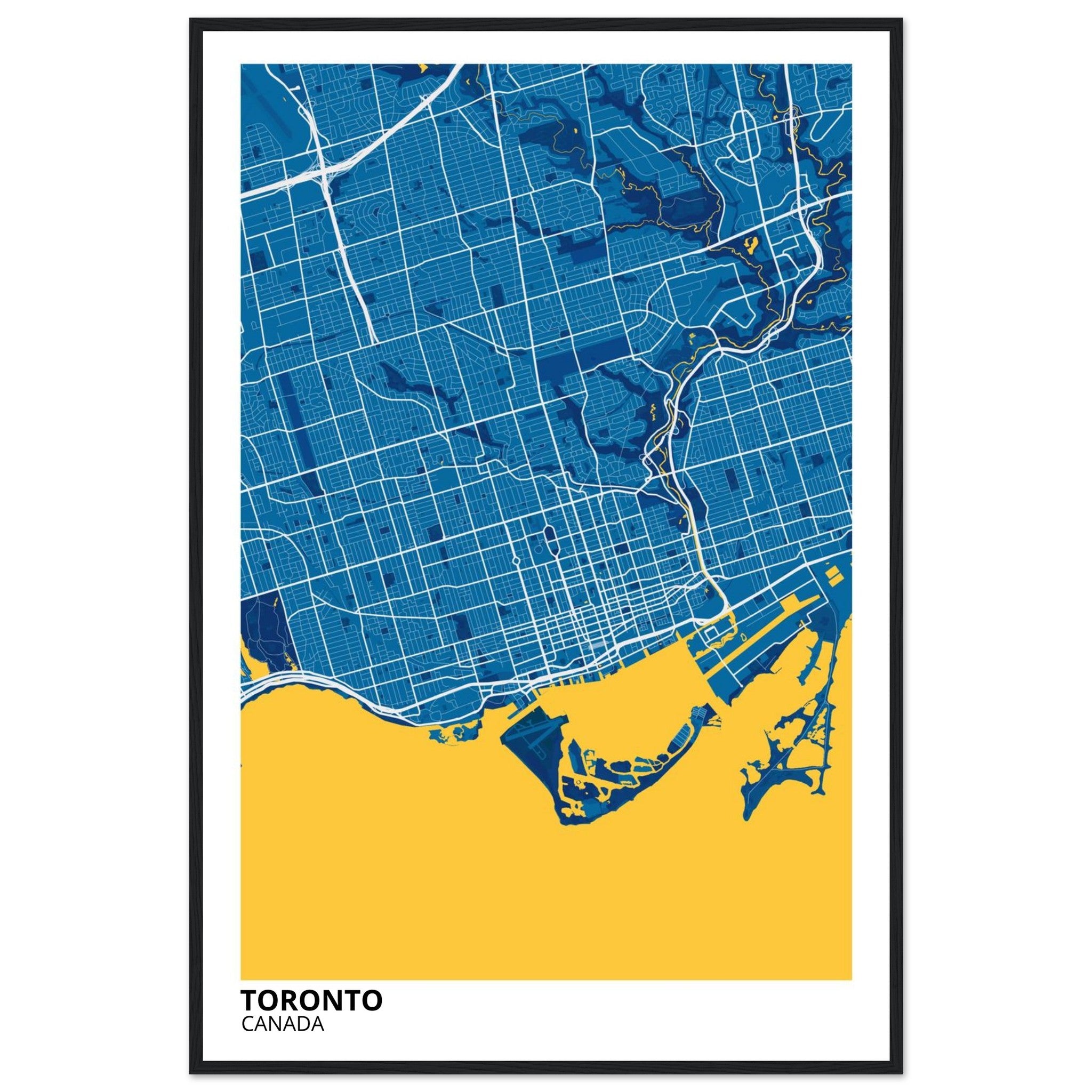 Toronto Canada City Map Poster | Custom Map Art Print - Ink And Atlas