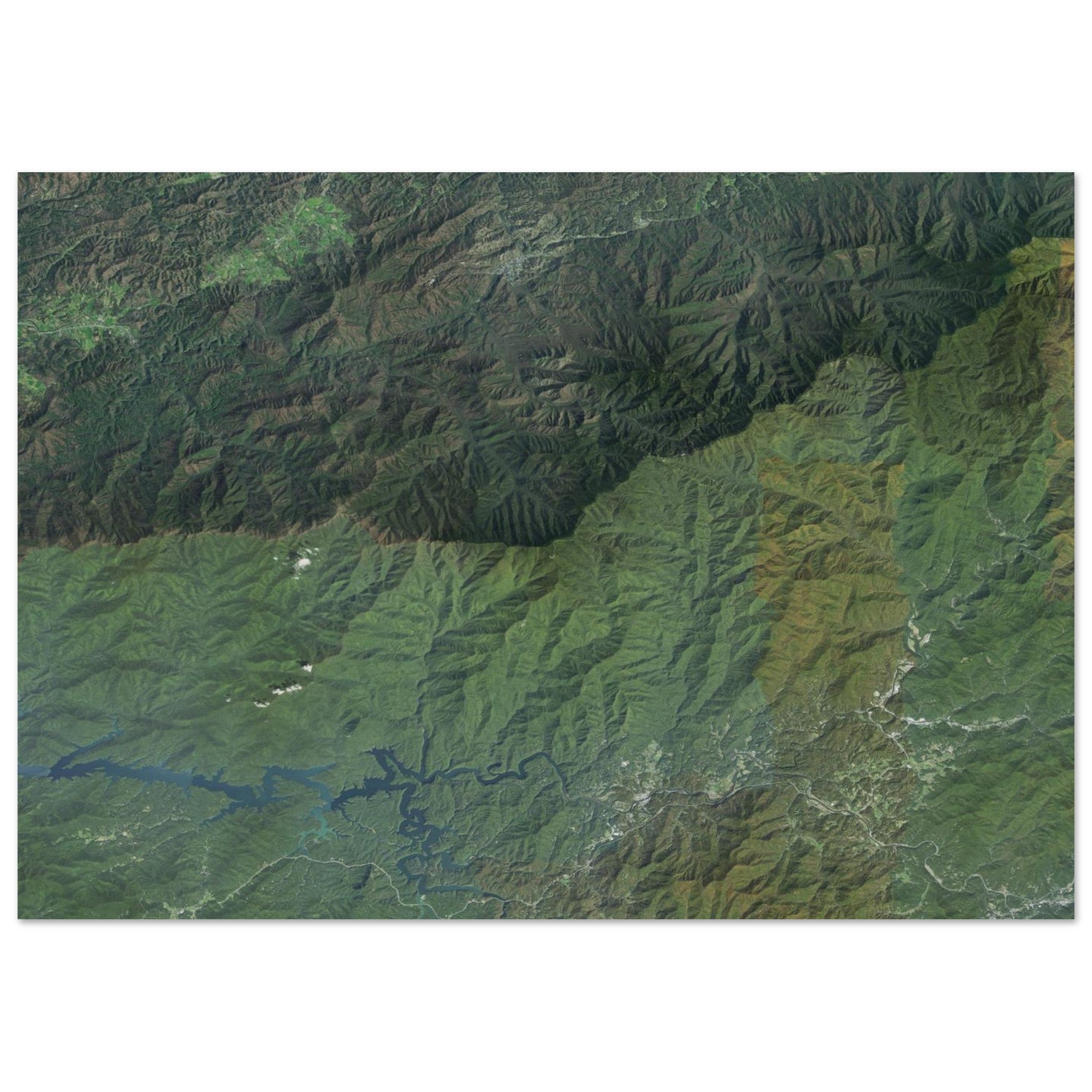 Great Smoky Mountains National Park Natural Earth Print - Ink And Atlas