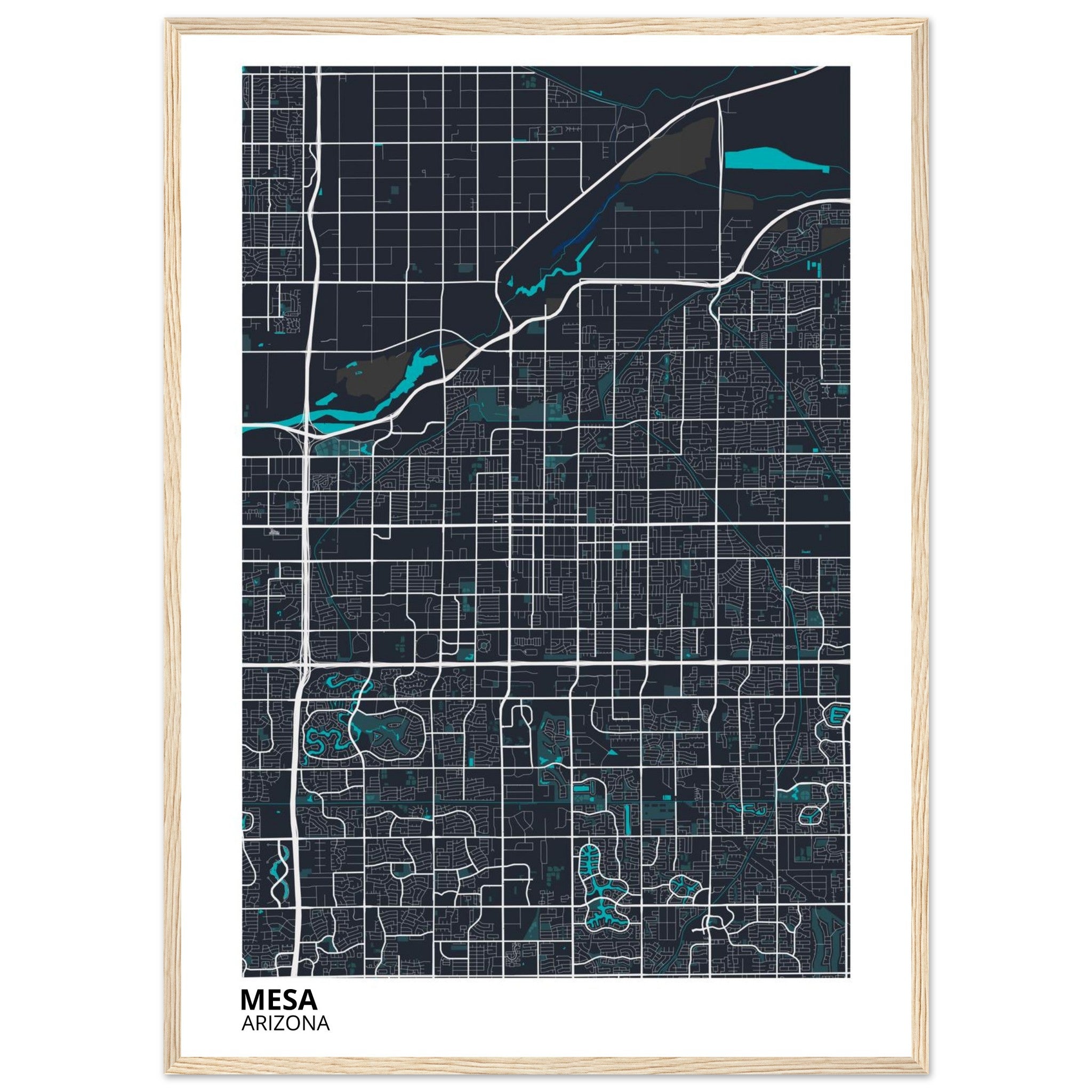 mesa map poster print
