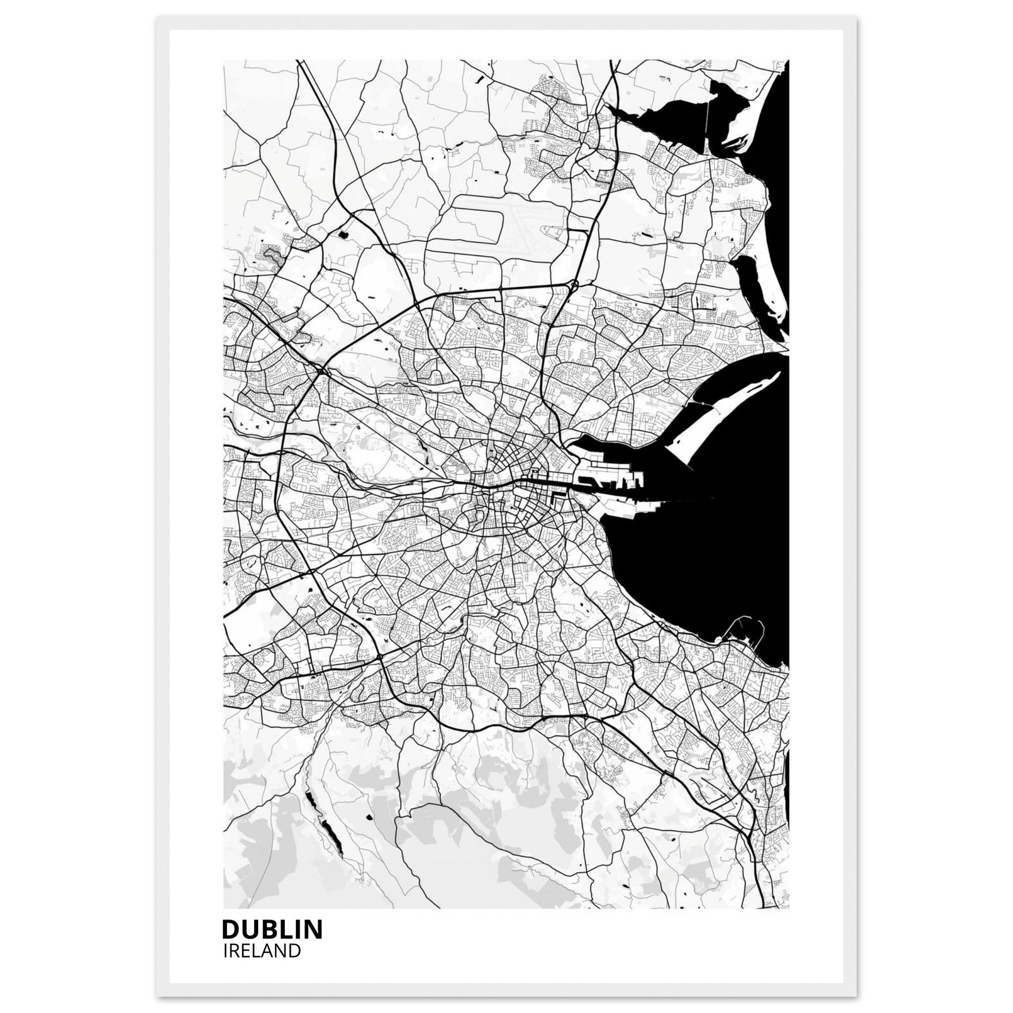 Dublin Ireland City Map Poster | Custom Map Art Print - Ink And Atlas