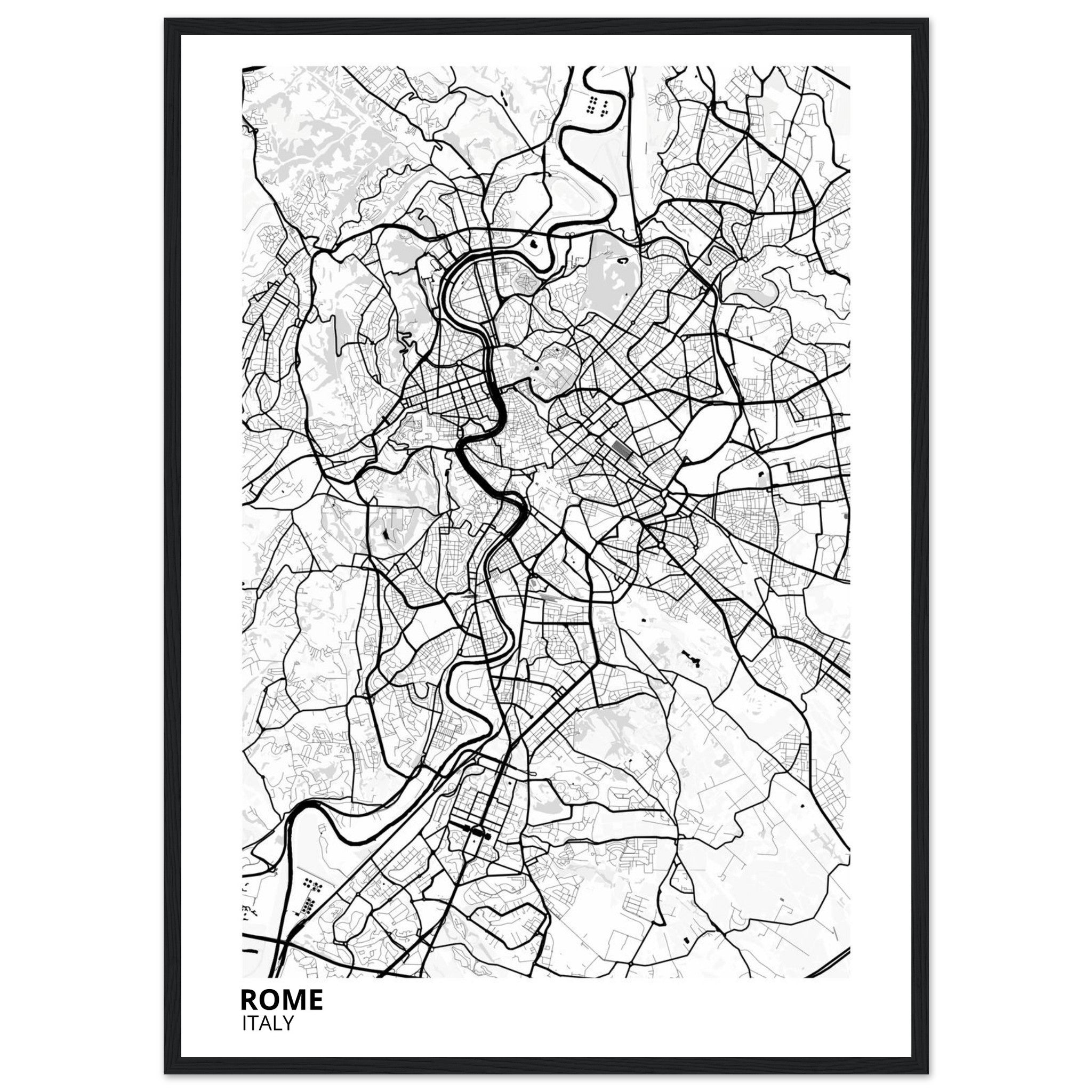 Rome Italy City Map Poster | Custom Map Art Print - Ink And Atlas