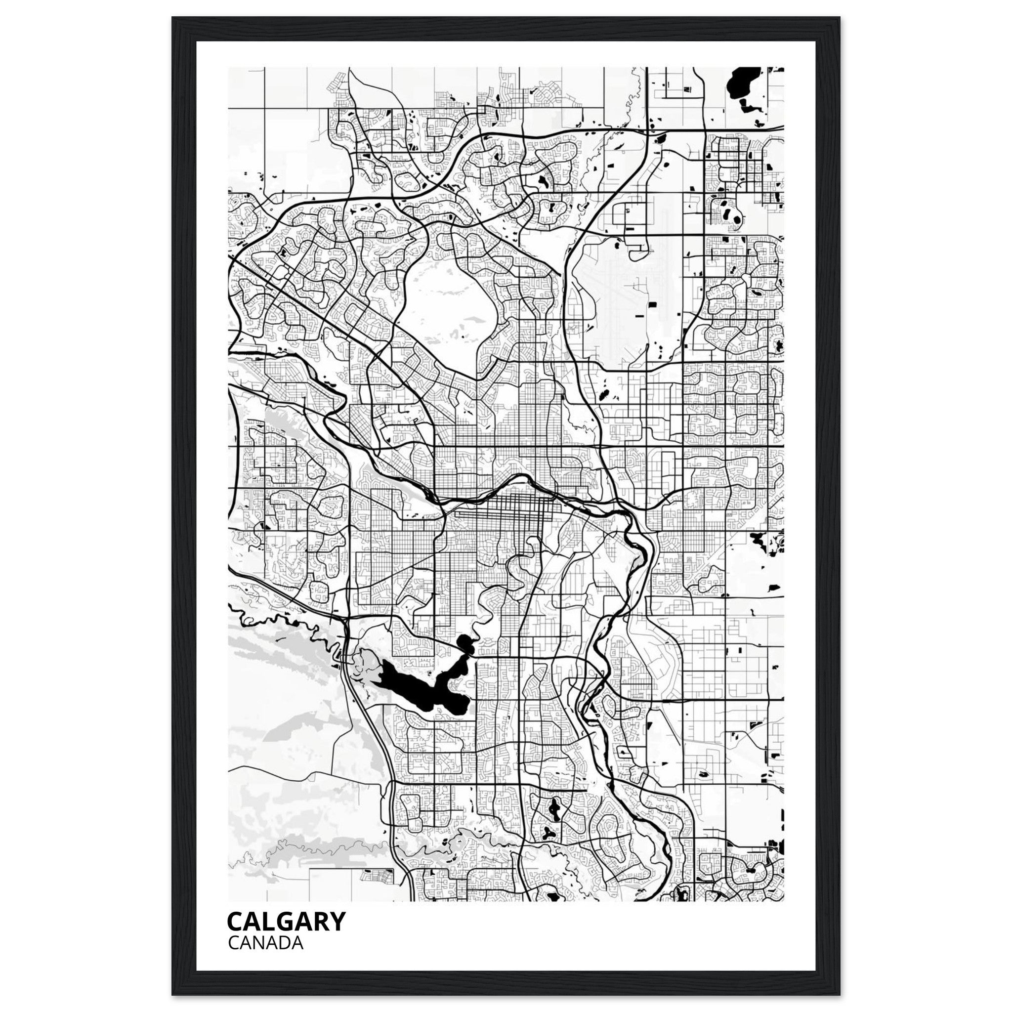 Calgary Canada City Map Poster | Custom Map Art Print - Ink And Atlas
