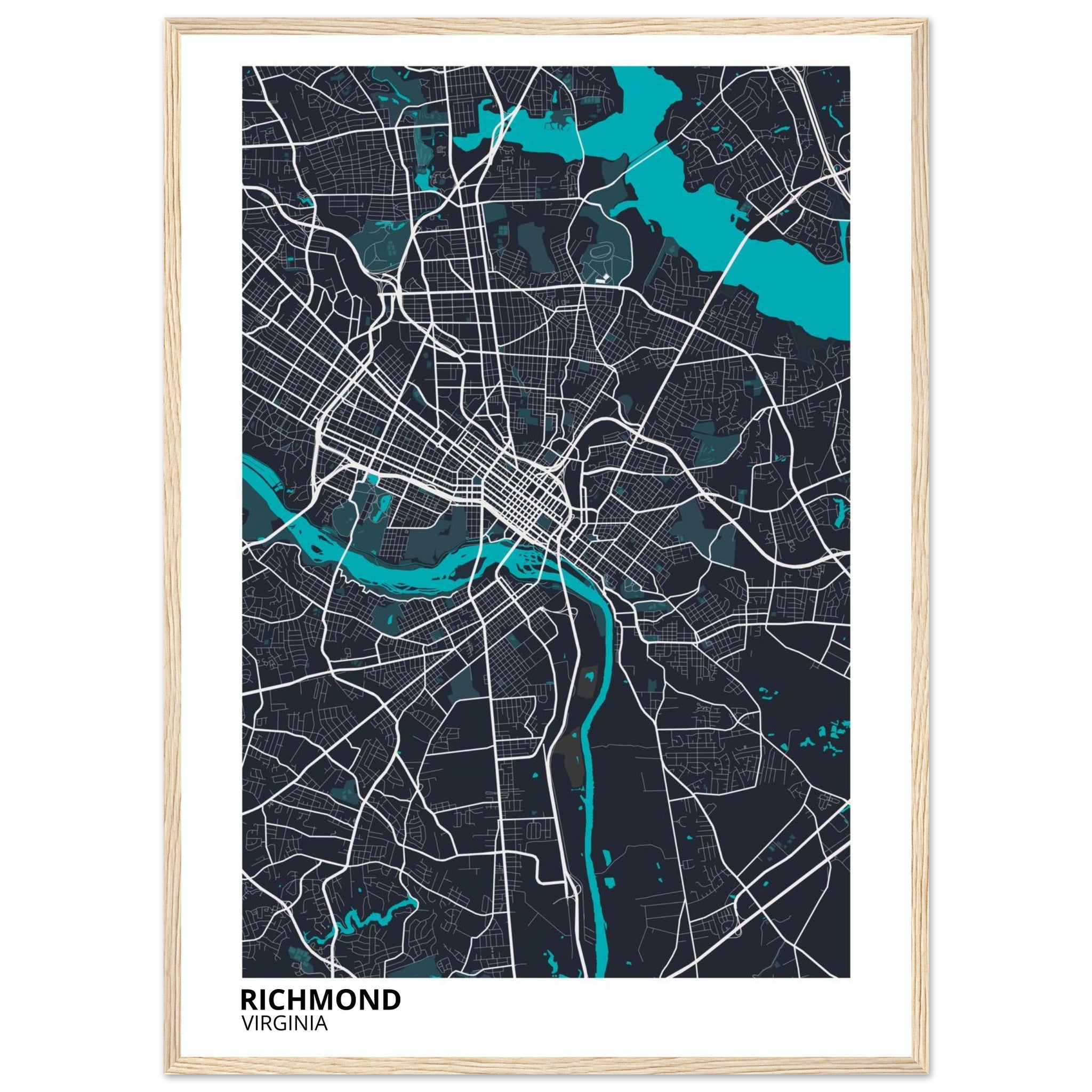 richmond map poster print
