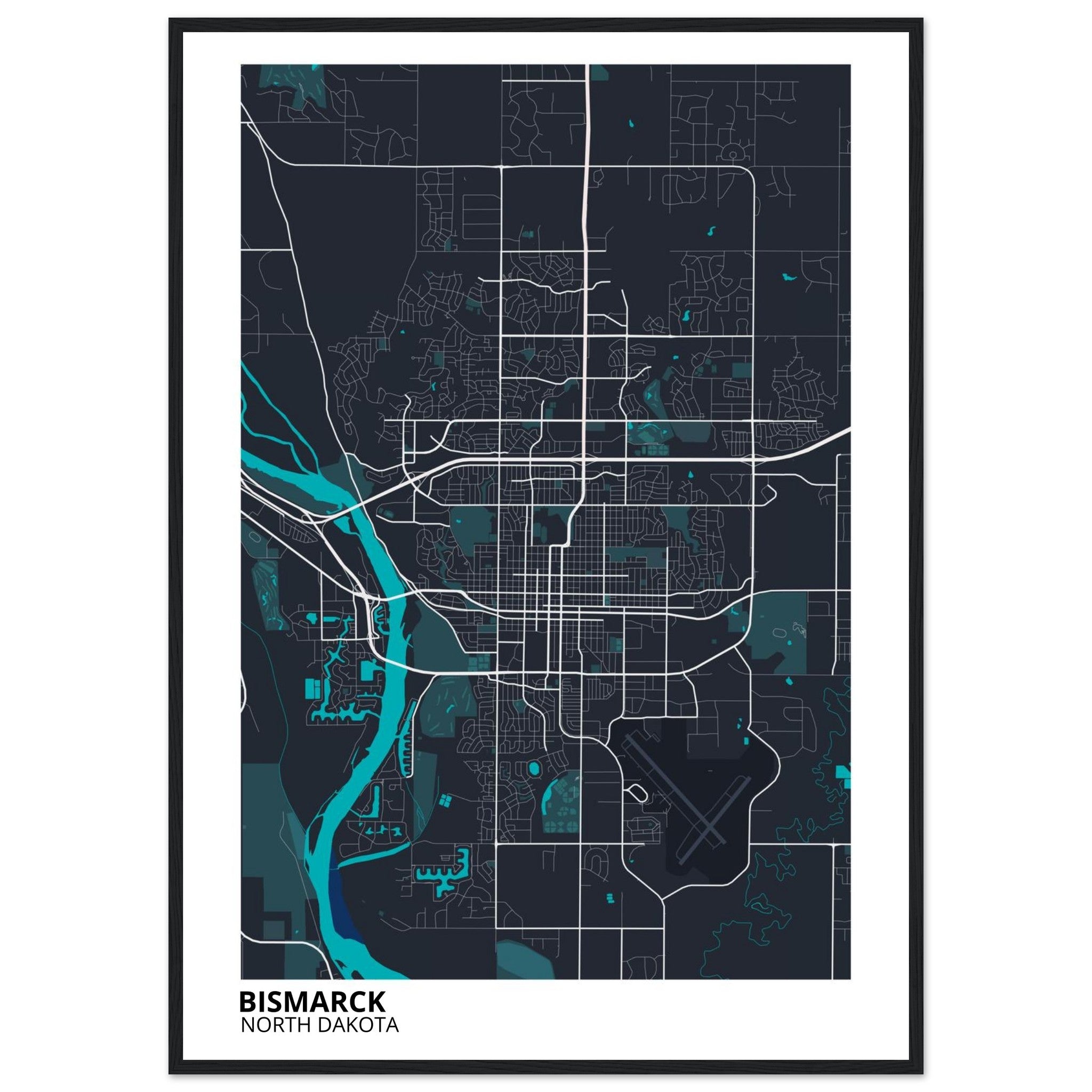 bismark map poster print