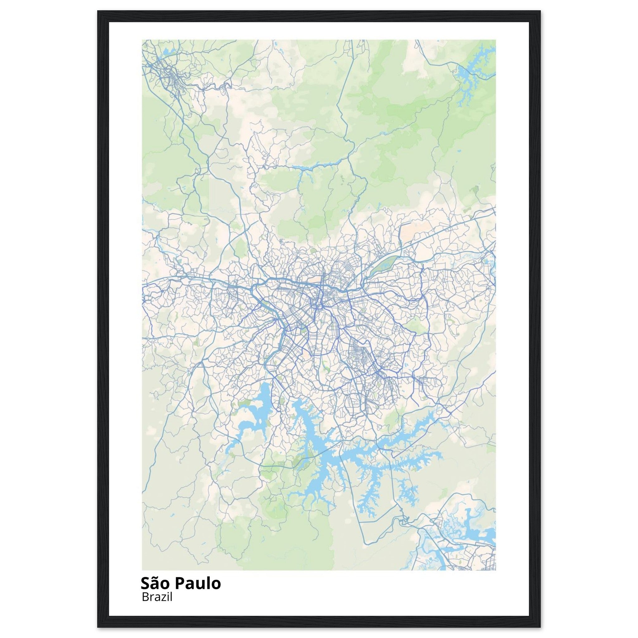 Sao Paulo Brazil City Map Poster | Custom Map Art Print - Ink And Atlas