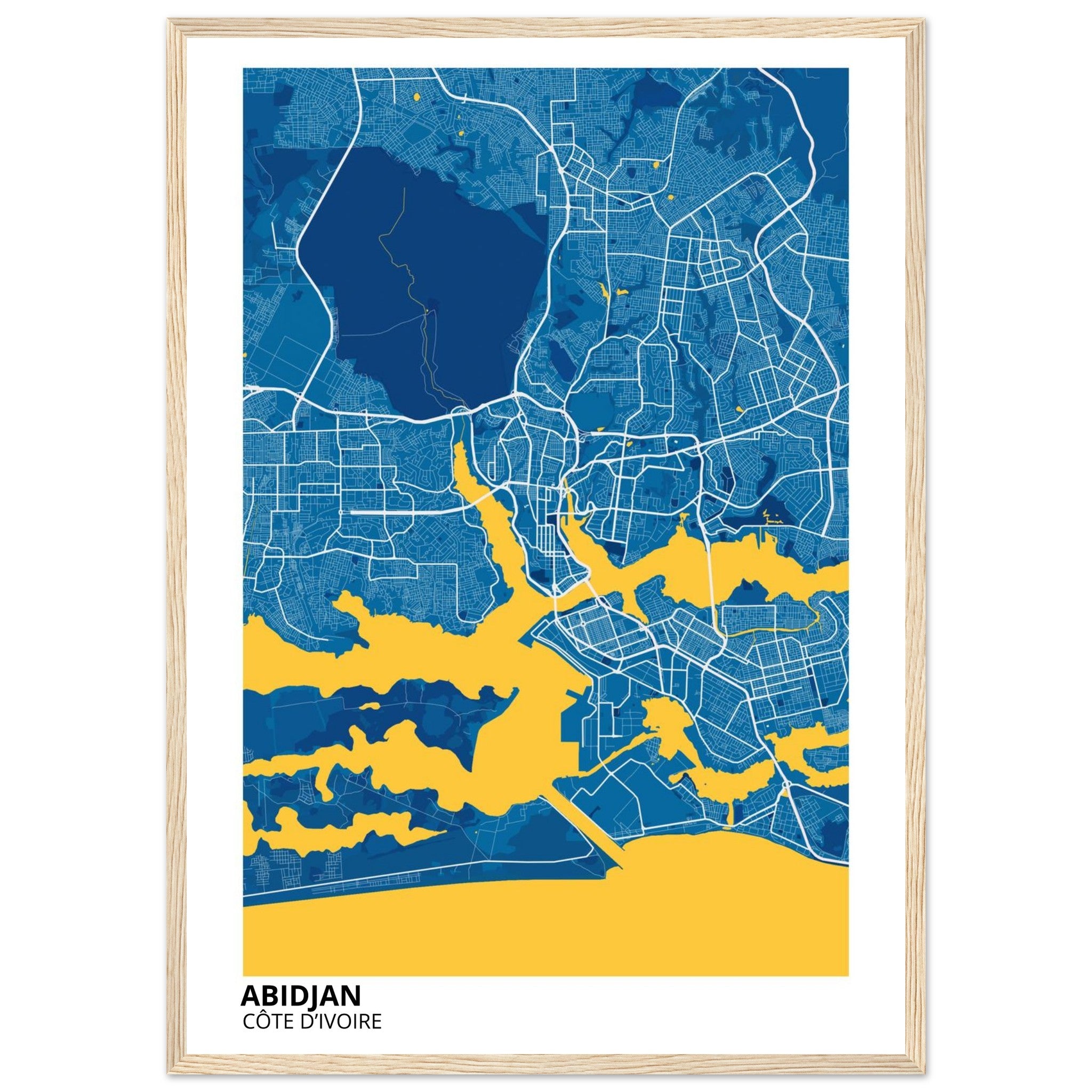 Abidjan Côte d’Ivoire City Map Poster | Custom Map Art Print - Ink And Atlas