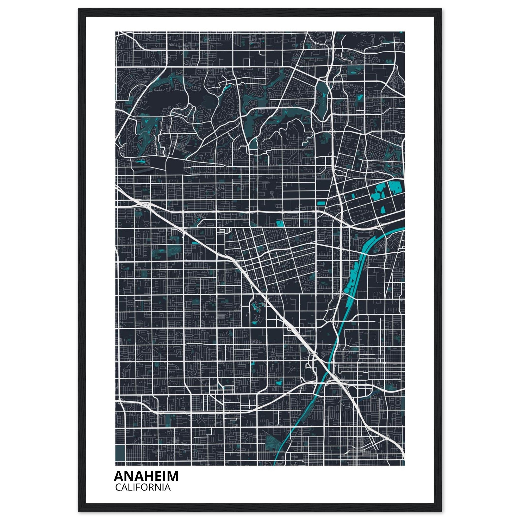 Anaheim California City Map Poster | Custom Map Art Print - Ink And Atlas