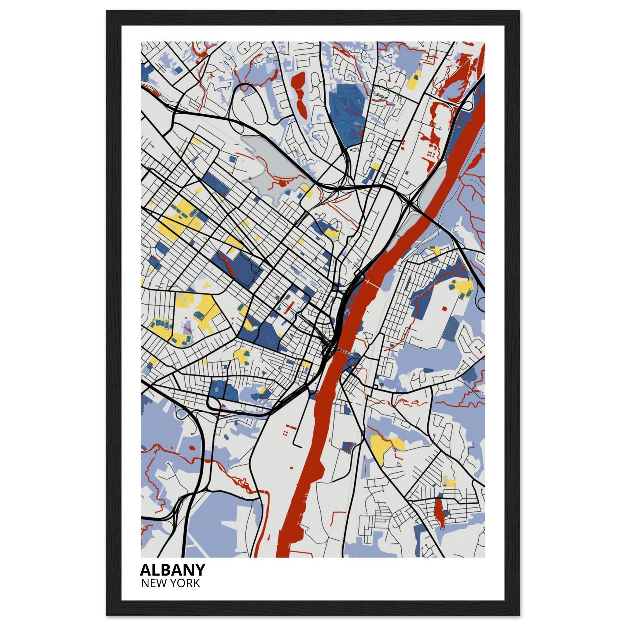 albany map poster print