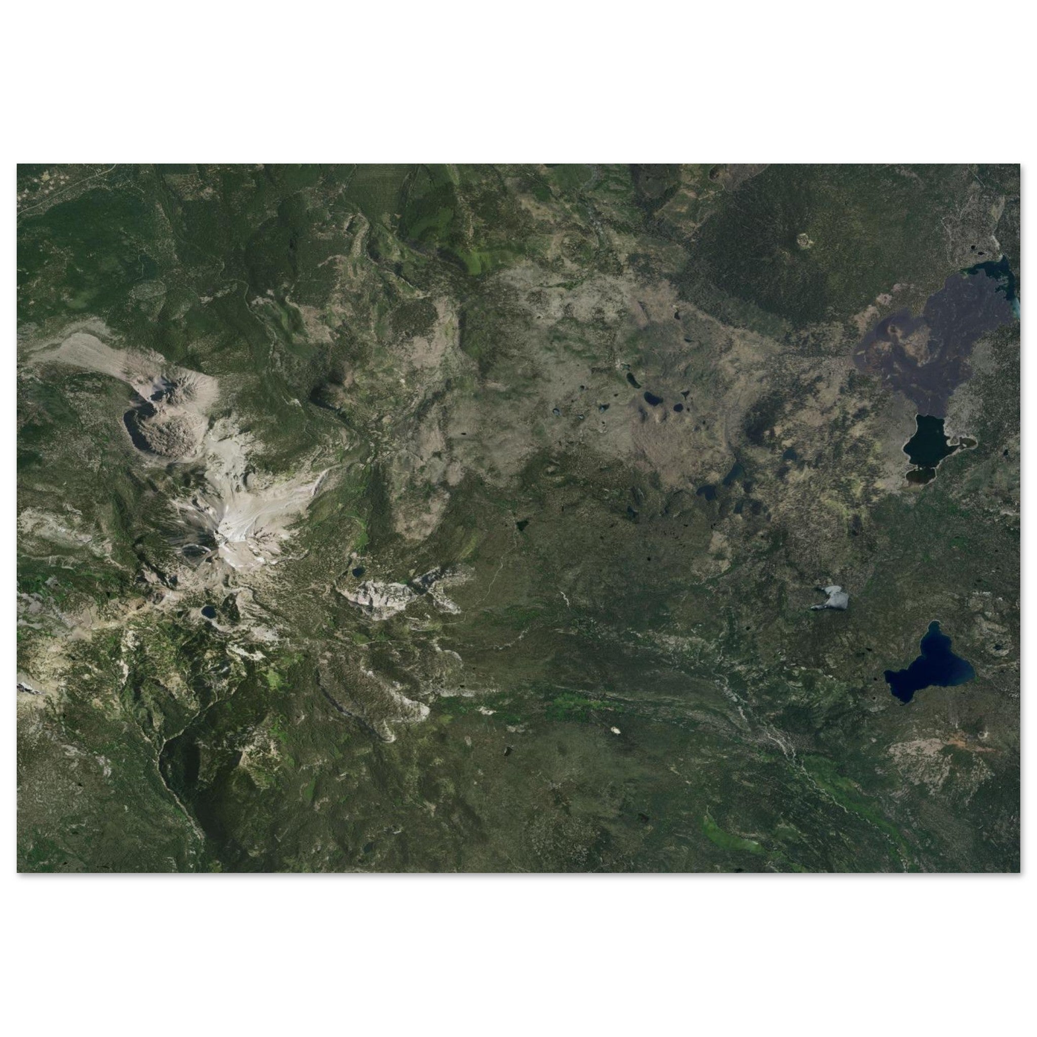 Lassen Volcanic National Park Natural Earth Print - Ink And Atlas