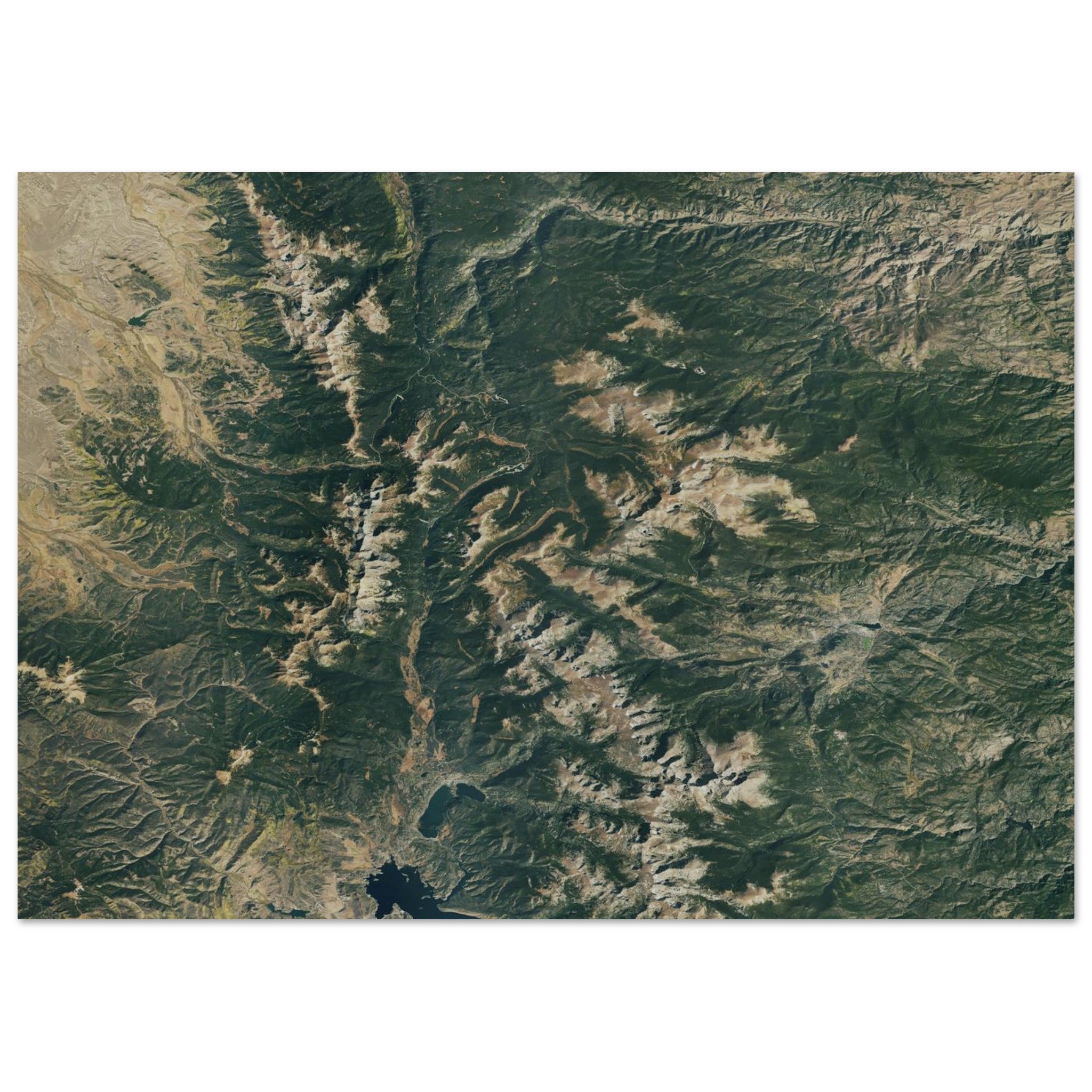 Rocky Mountains National Park Natural Earth Print - Ink And Atlas