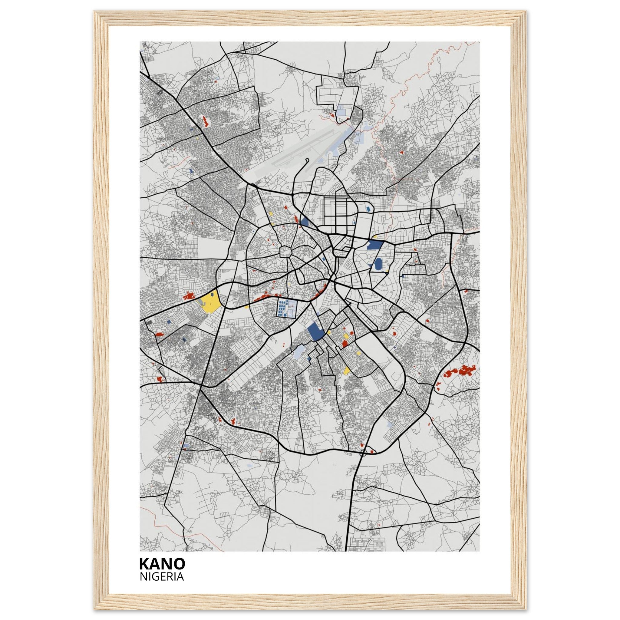 Kano Nigeria City Map Poster | Custom Map Art Print - Ink And Atlas
