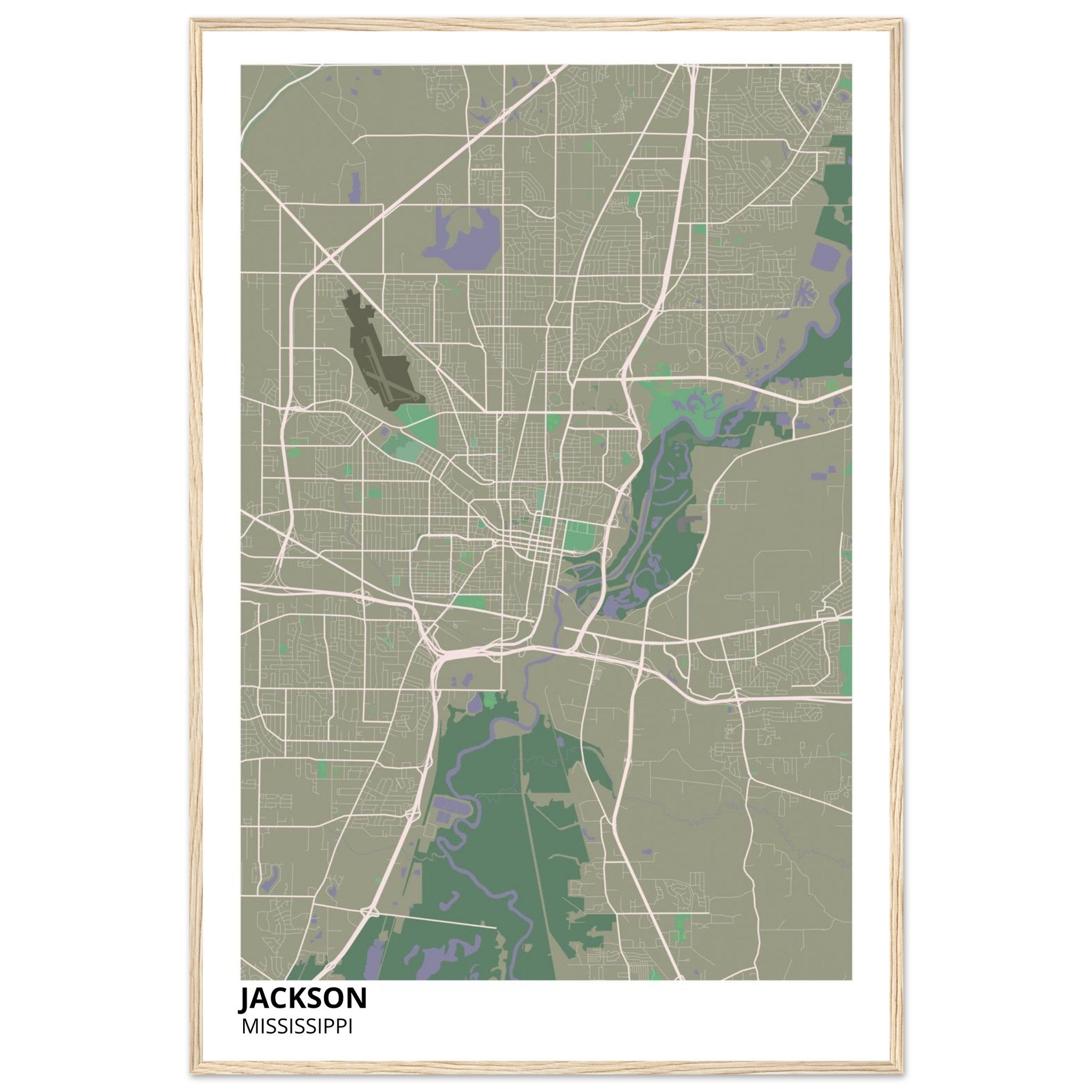 jackson map poster print