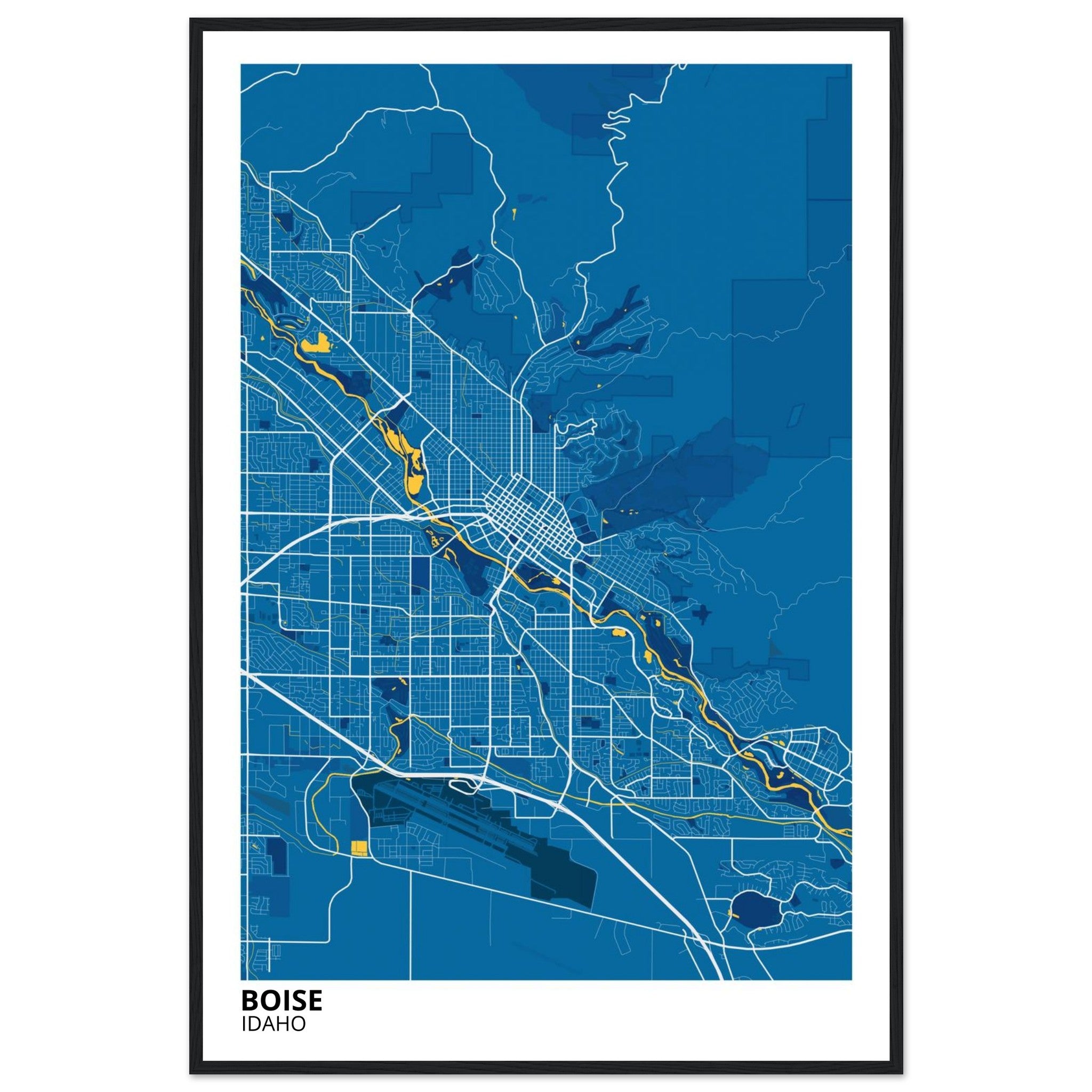 boise map poster print