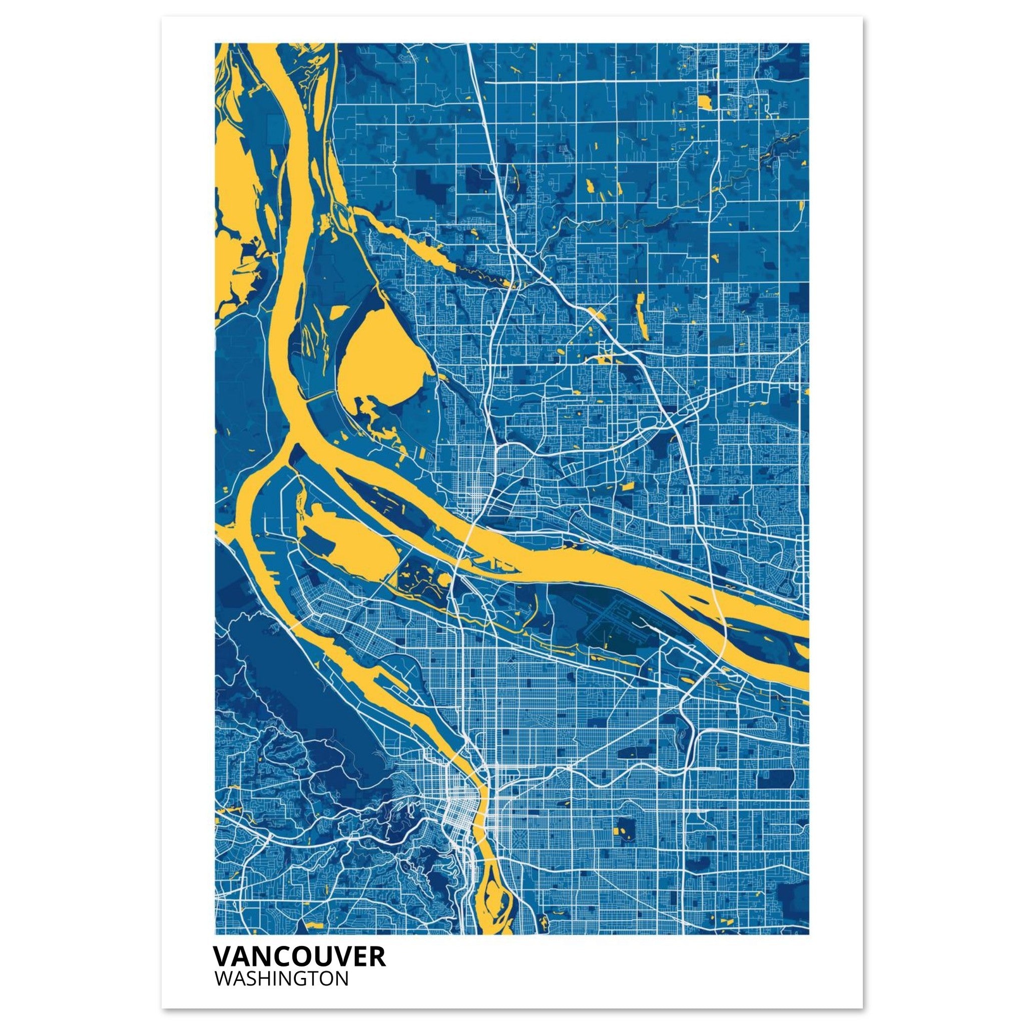 Vancouver Washington City Map Poster | Custom Map Art Print - Ink And Atlas