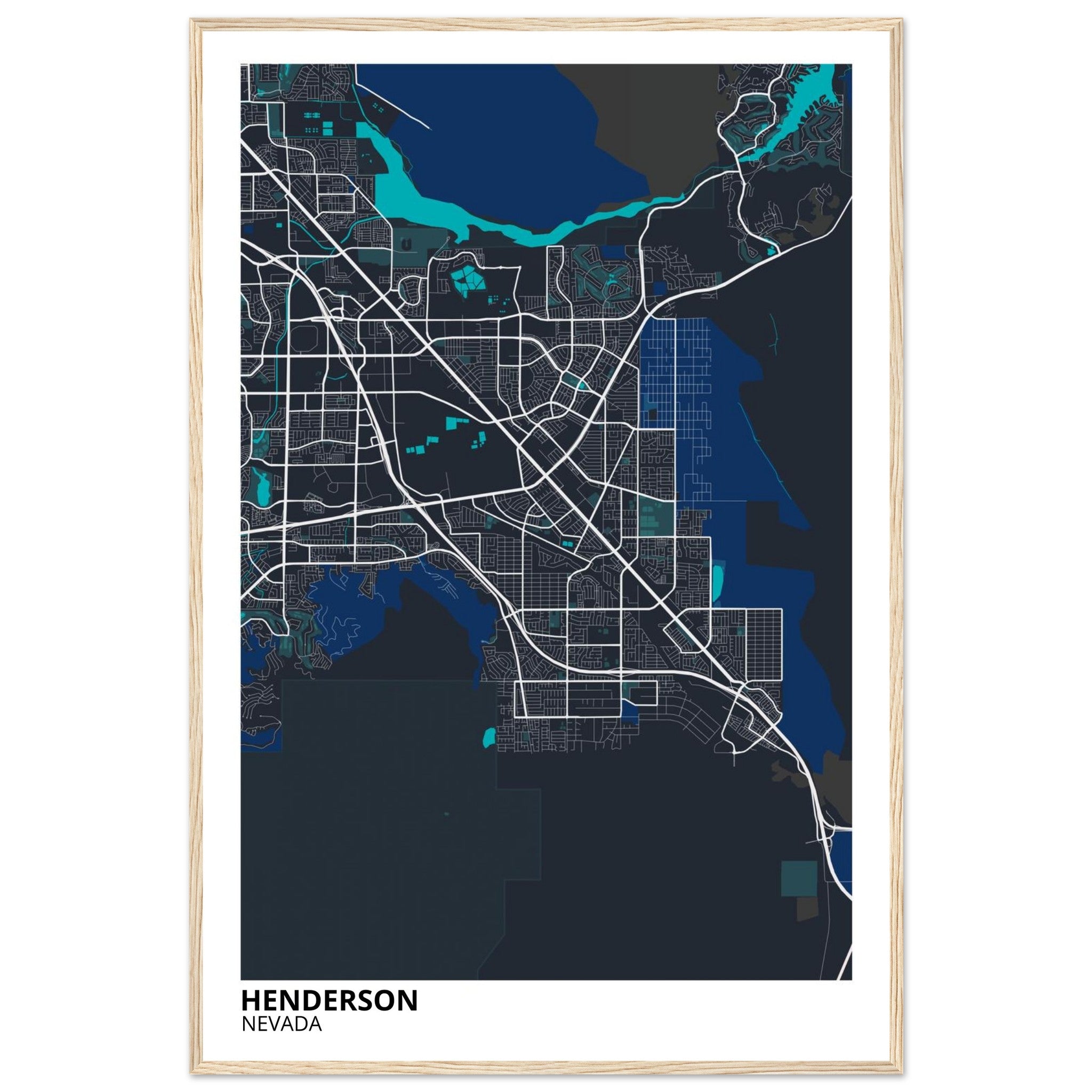 Henderson Nevada City Map Poster | Custom Map Art Print - Ink And Atlas