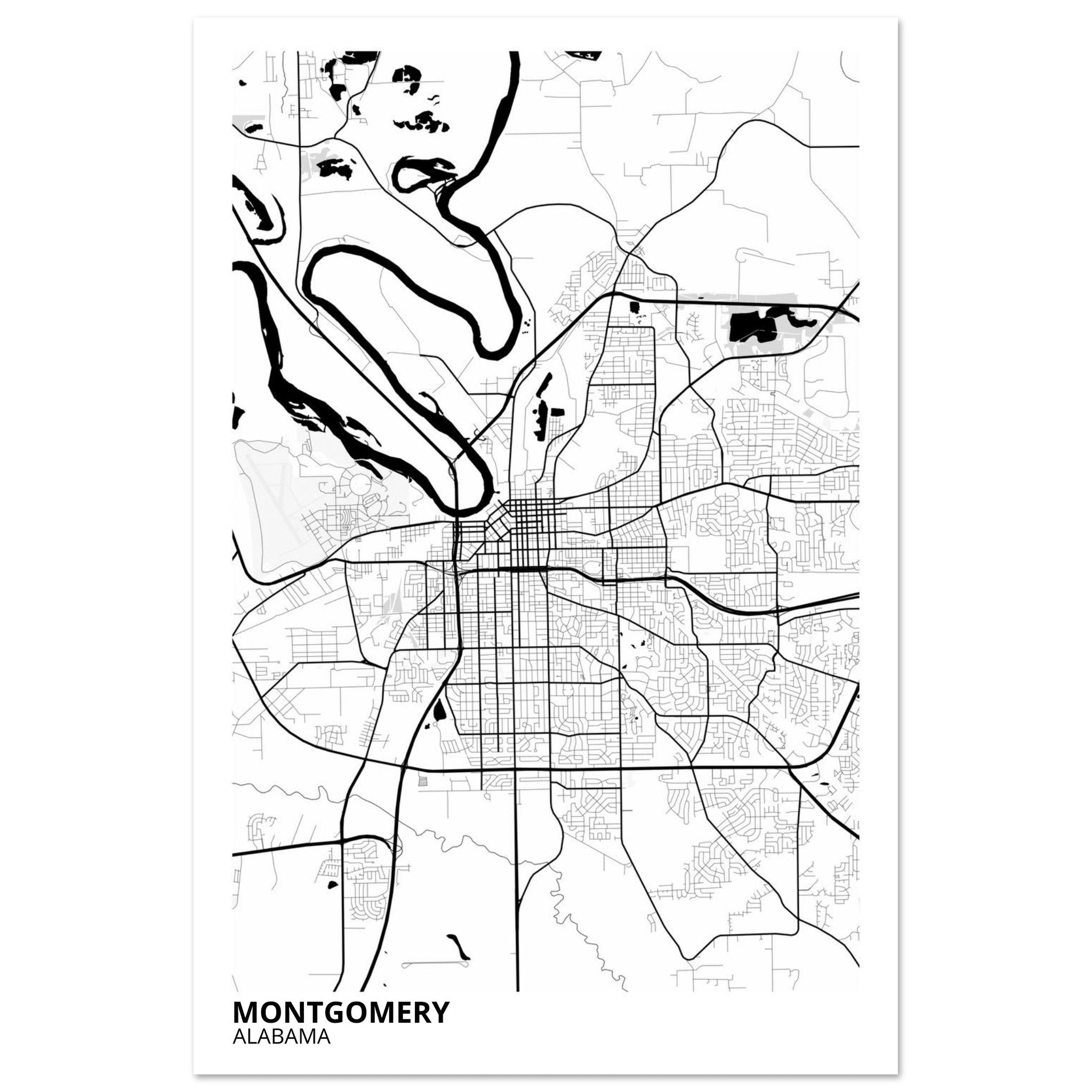 montgomery map poster print