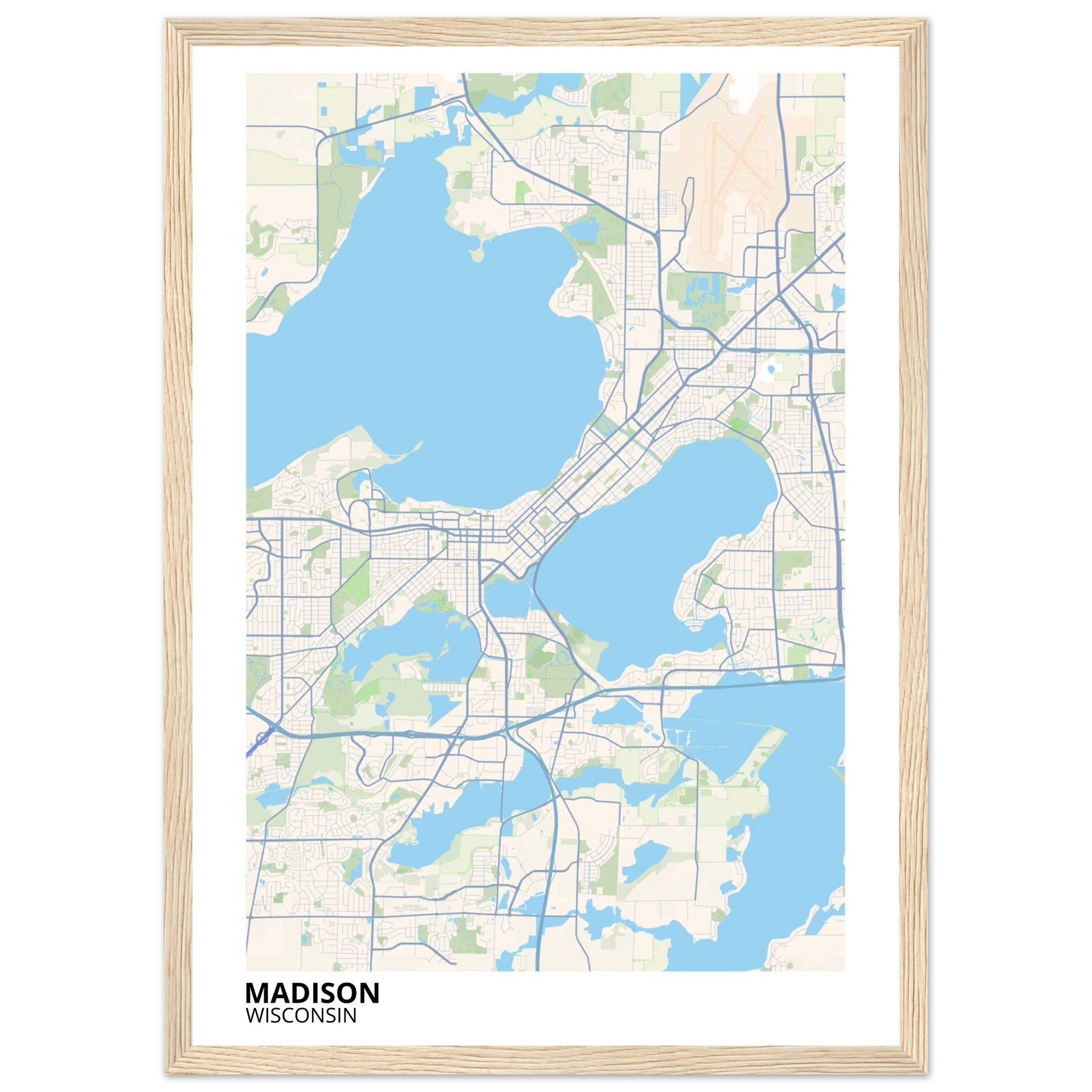 madison map poster print