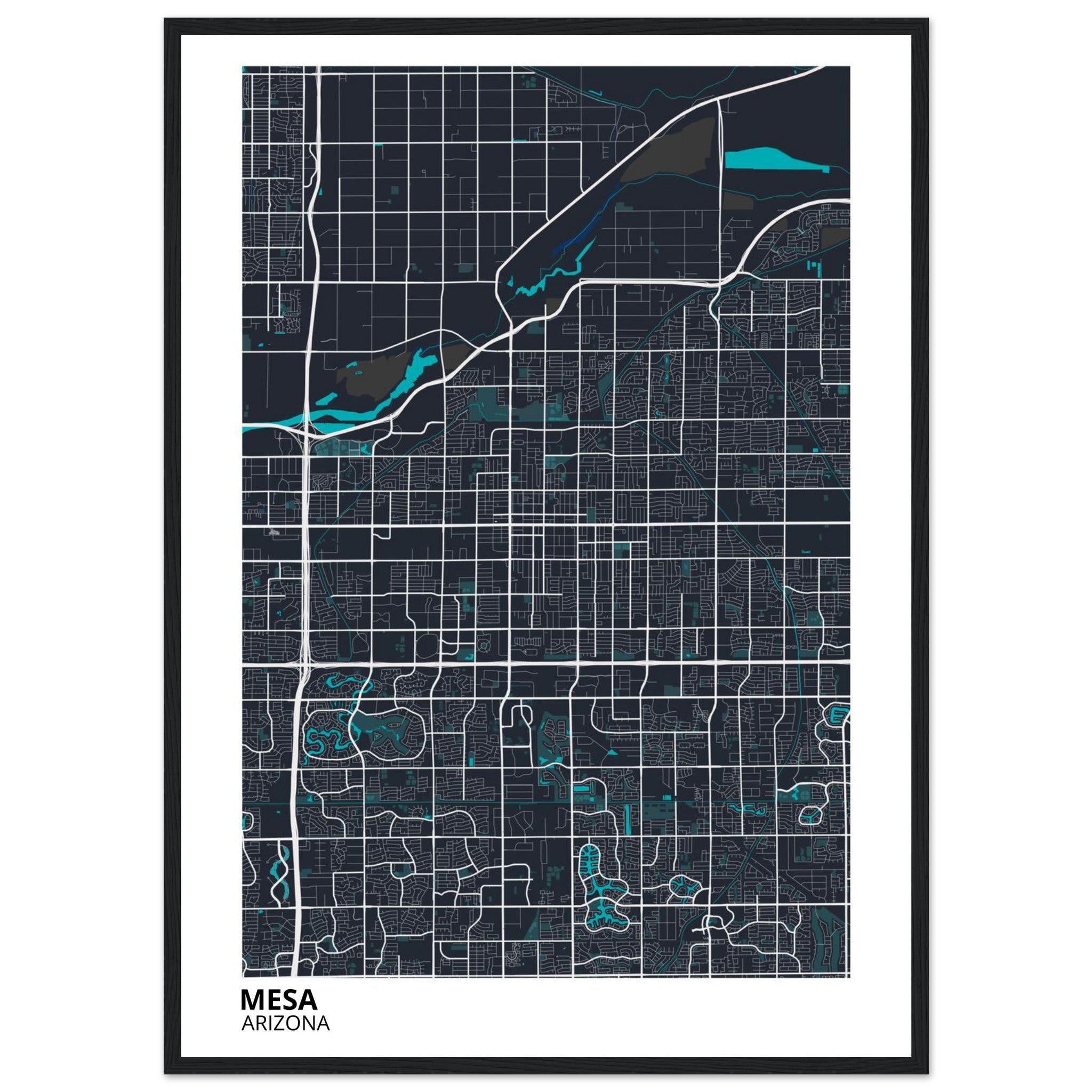 mesa map poster print