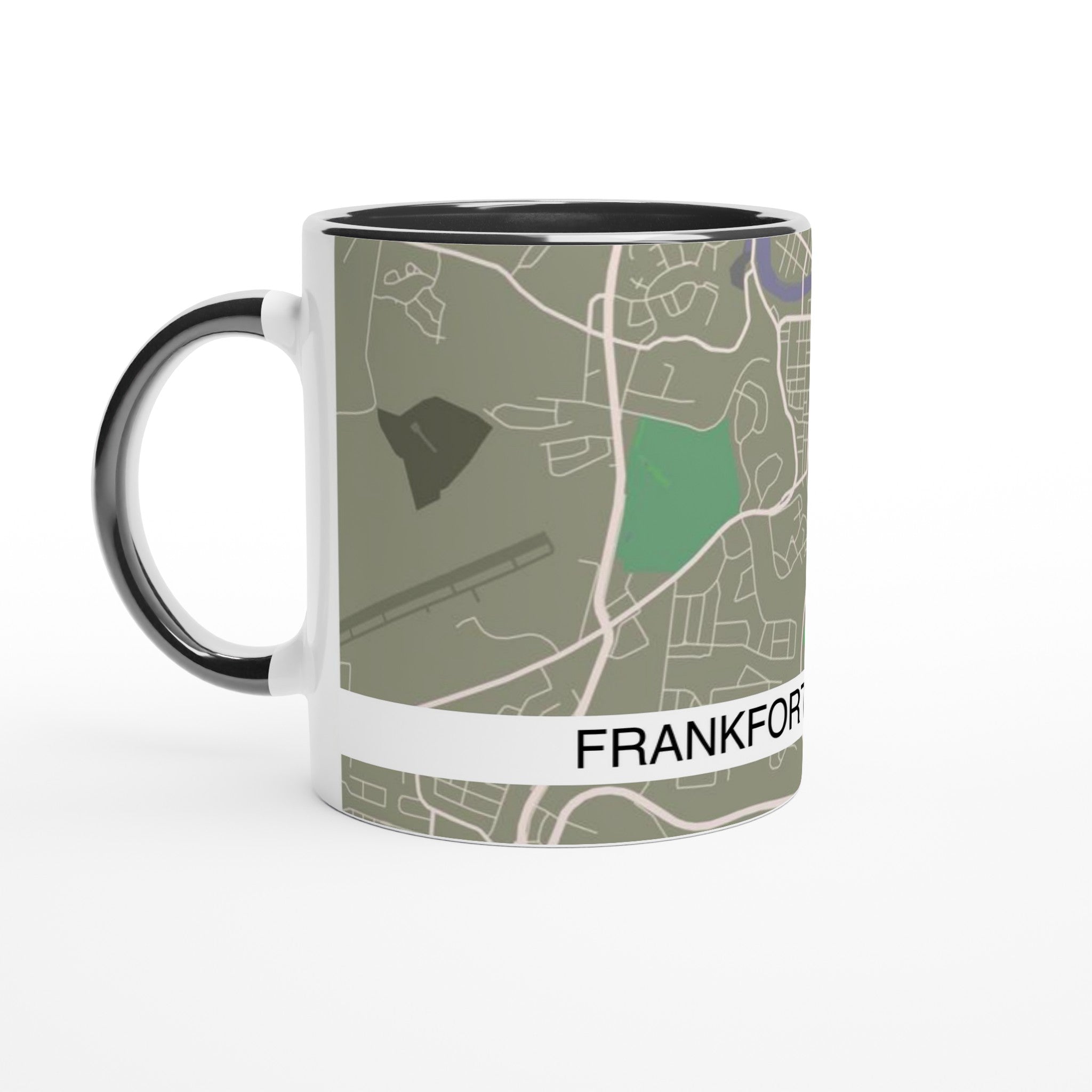 Frankfort Kentucky Modern City Map Mug (11oz) - Ink And Atlas