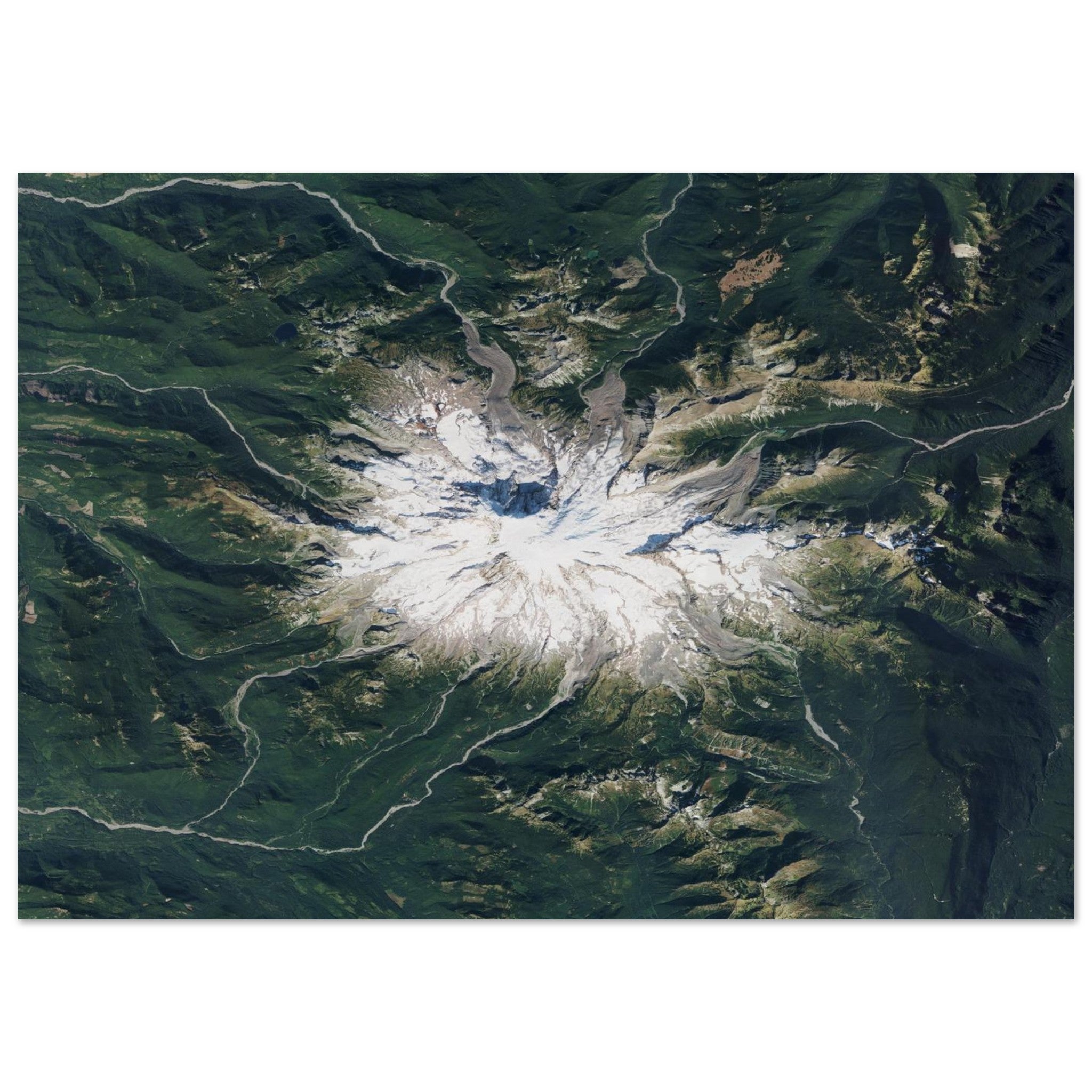 Mount Rainier National Park Natural Earth Print - Ink And Atlas