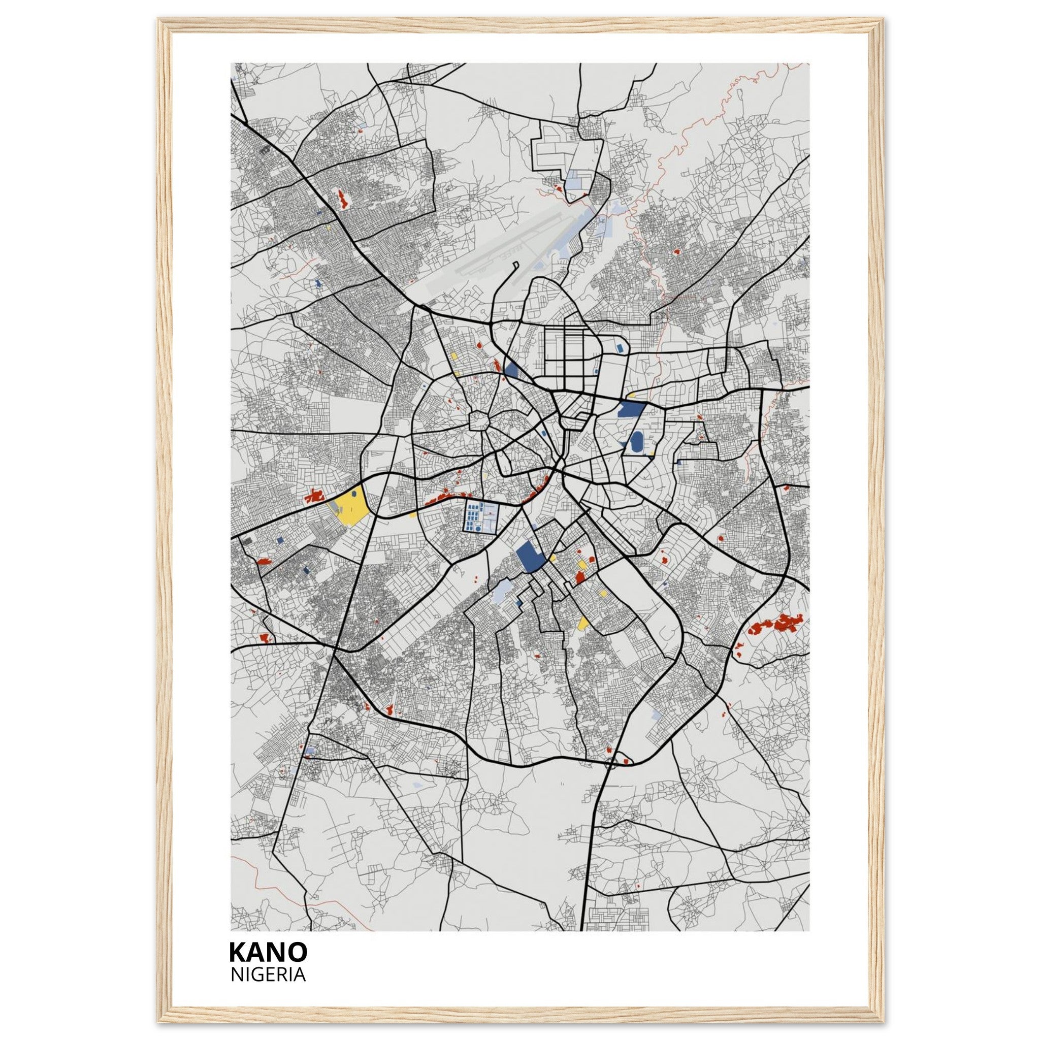 Kano Nigeria City Map Poster | Custom Map Art Print - Ink And Atlas