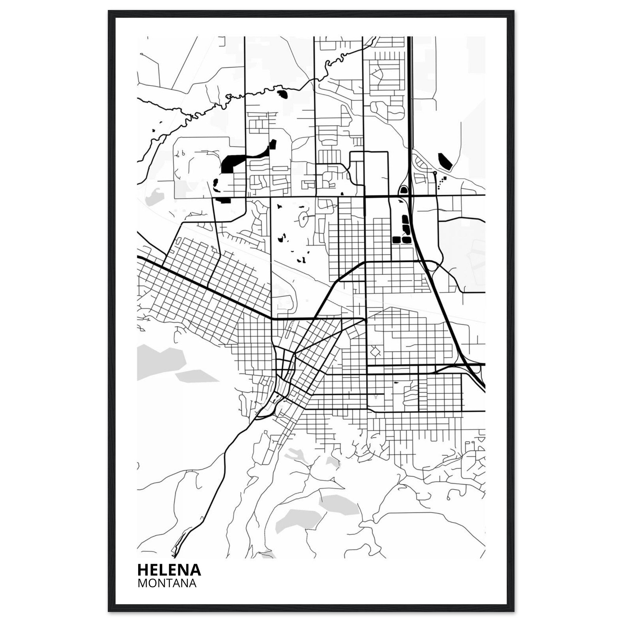 helena map poster print