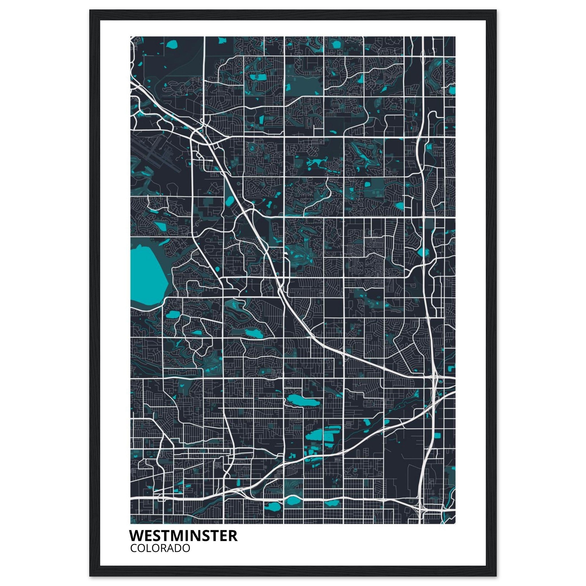 Westminster Colorado City Map Poster | Custom Map Art Print - Ink And Atlas