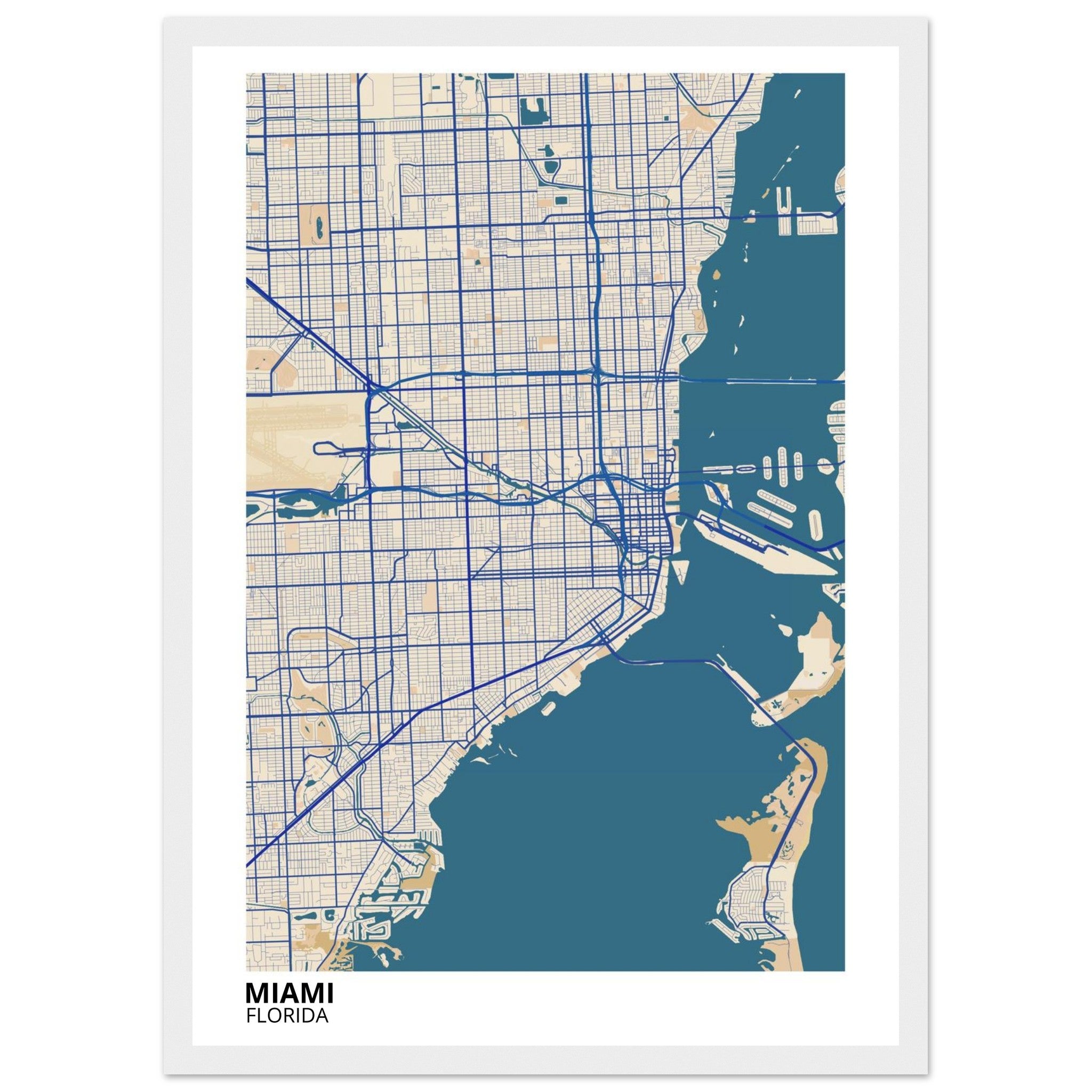 miami modern city map 