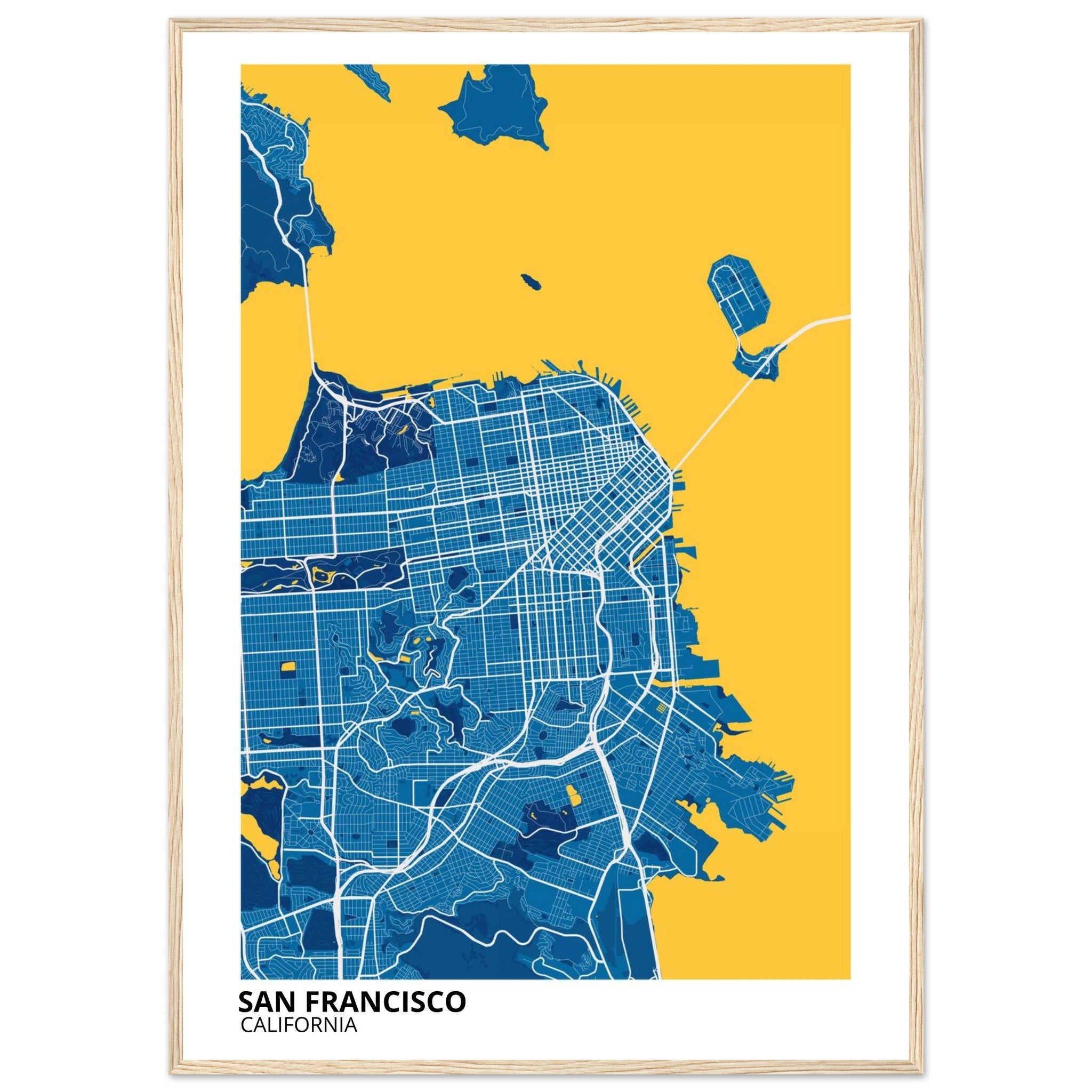 san francisco map poster print