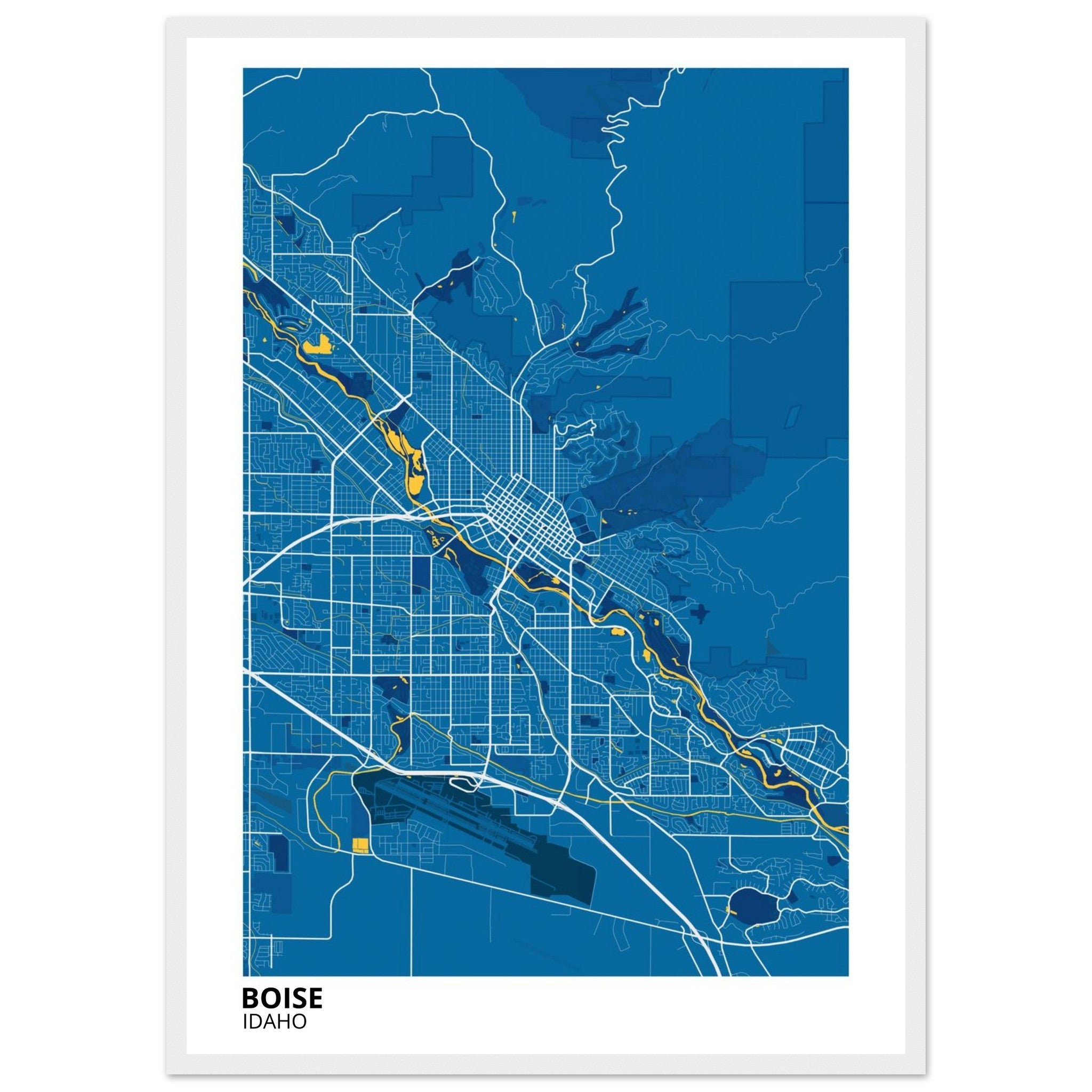 boise map poster print