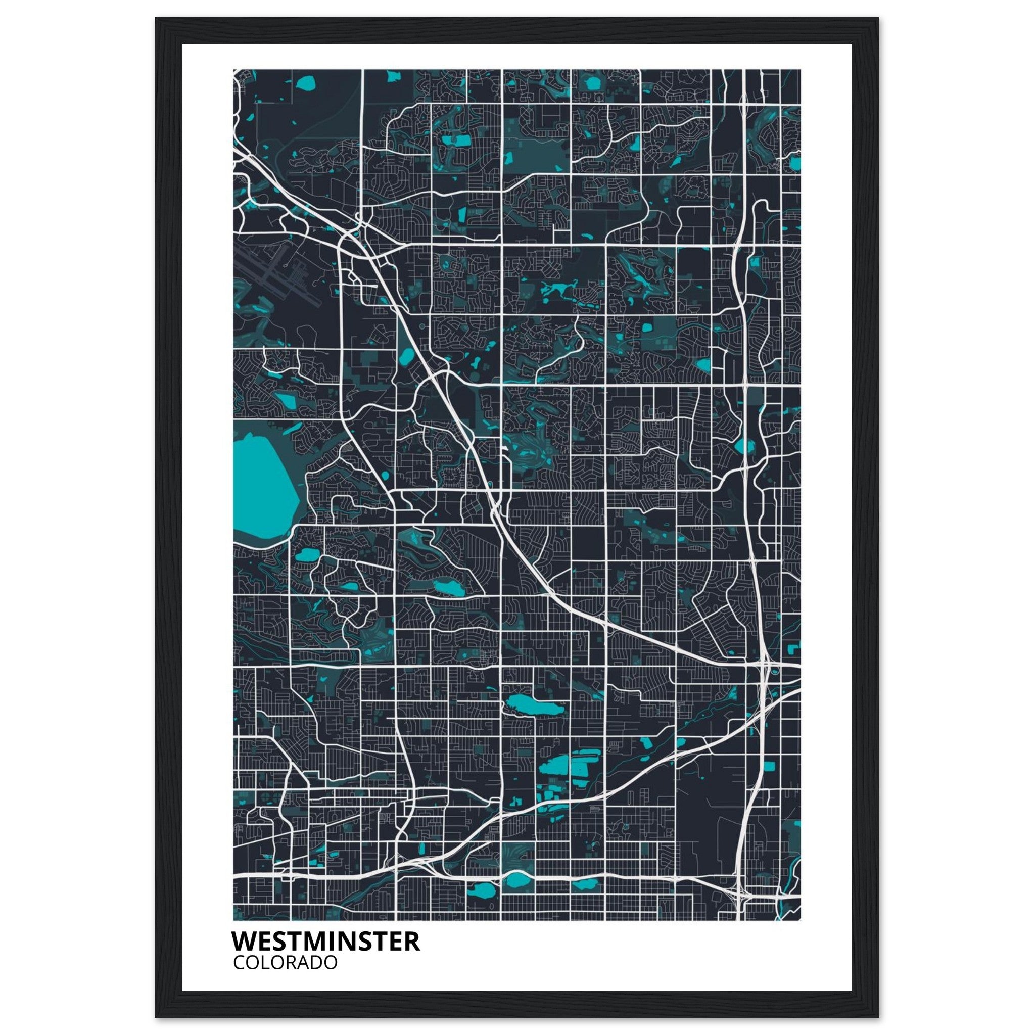 Westminster Colorado City Map Poster | Custom Map Art Print - Ink And Atlas