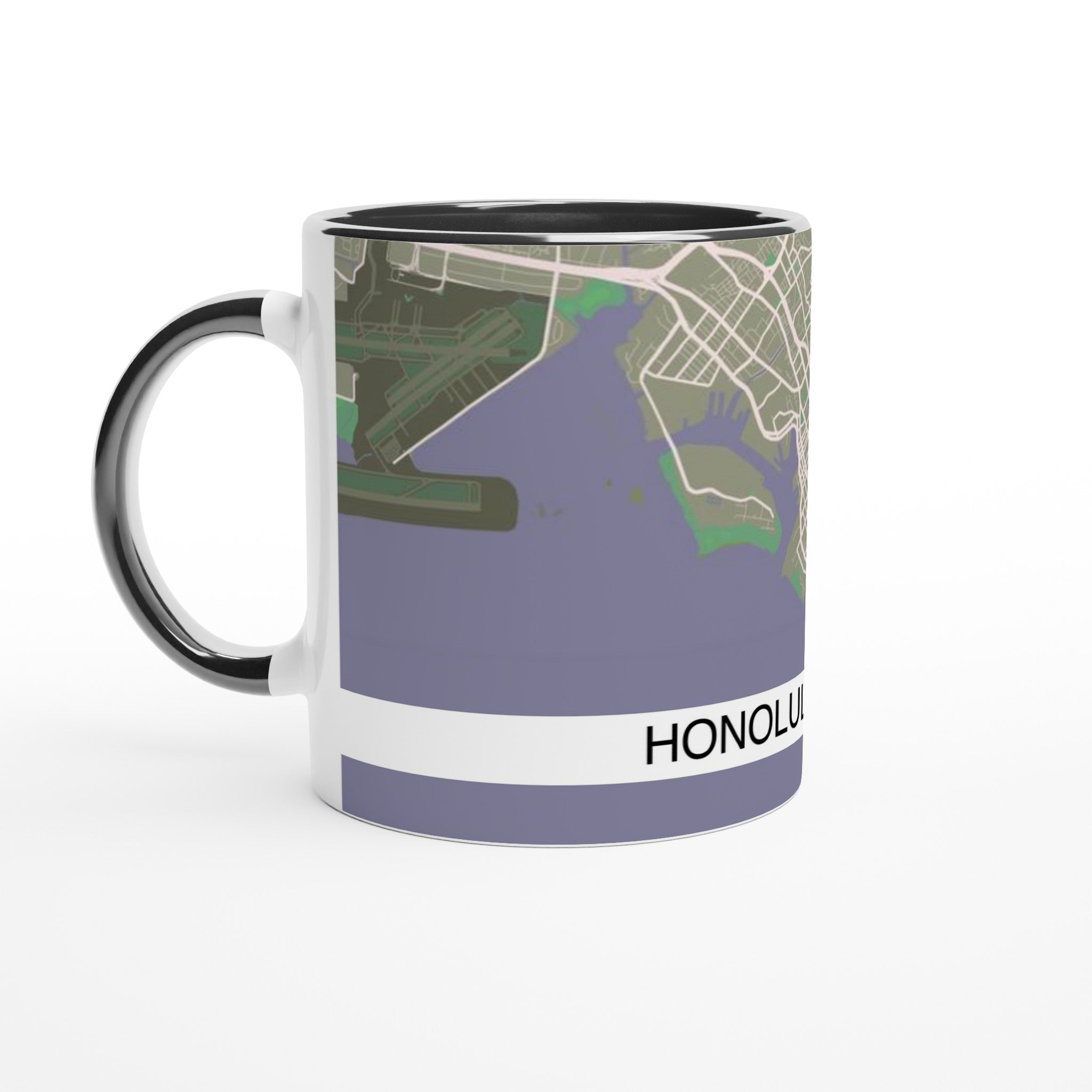 Honolulu Hawaii Modern City Map Mug (11oz) - Ink And Atlas