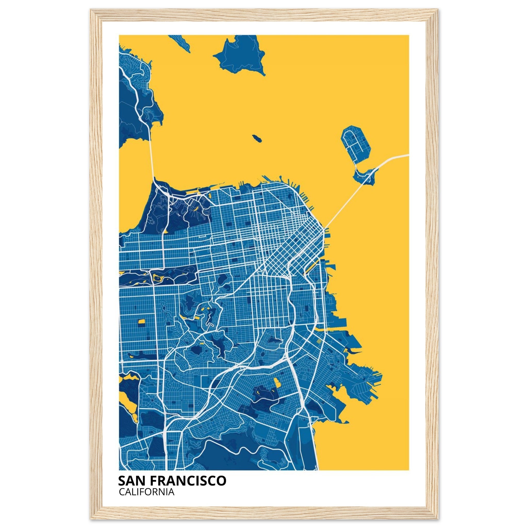 san francisco map poster print