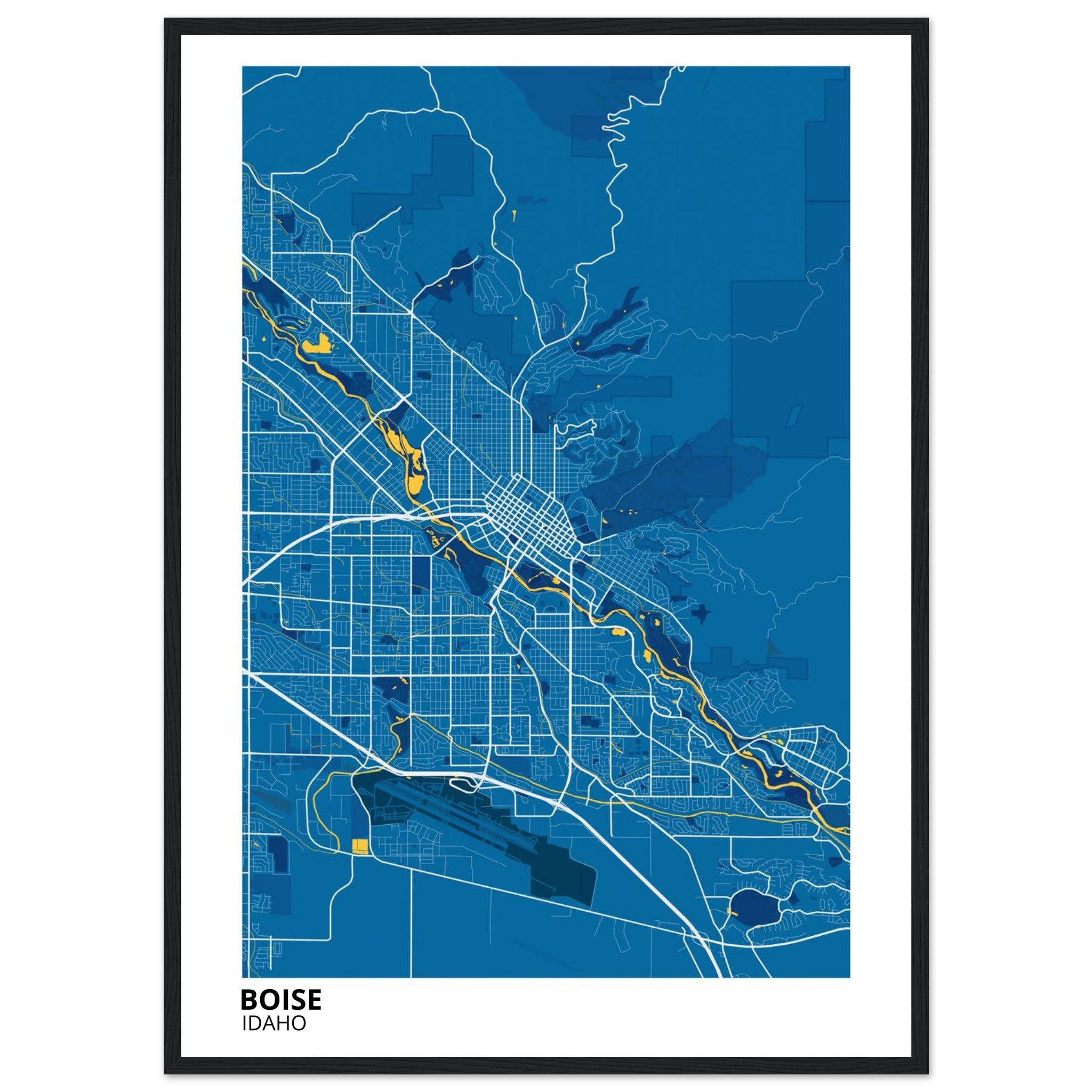 boise map poster print