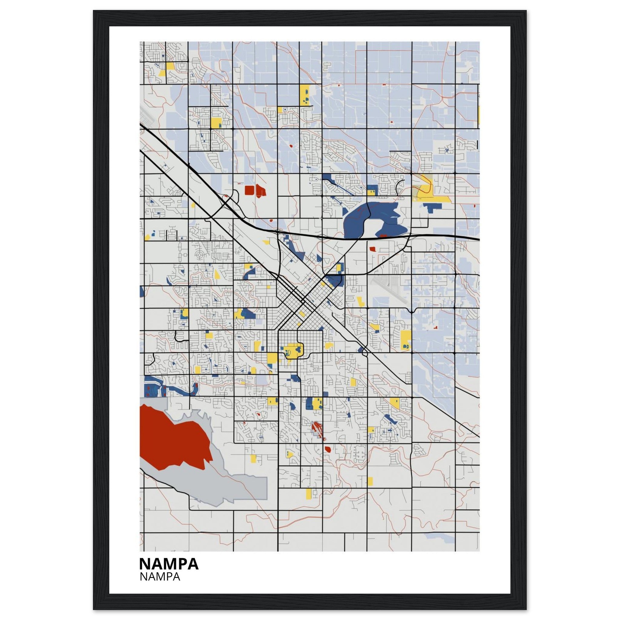 Nampa Idaho City Map Poster | Custom Map Art Print - Ink And Atlas