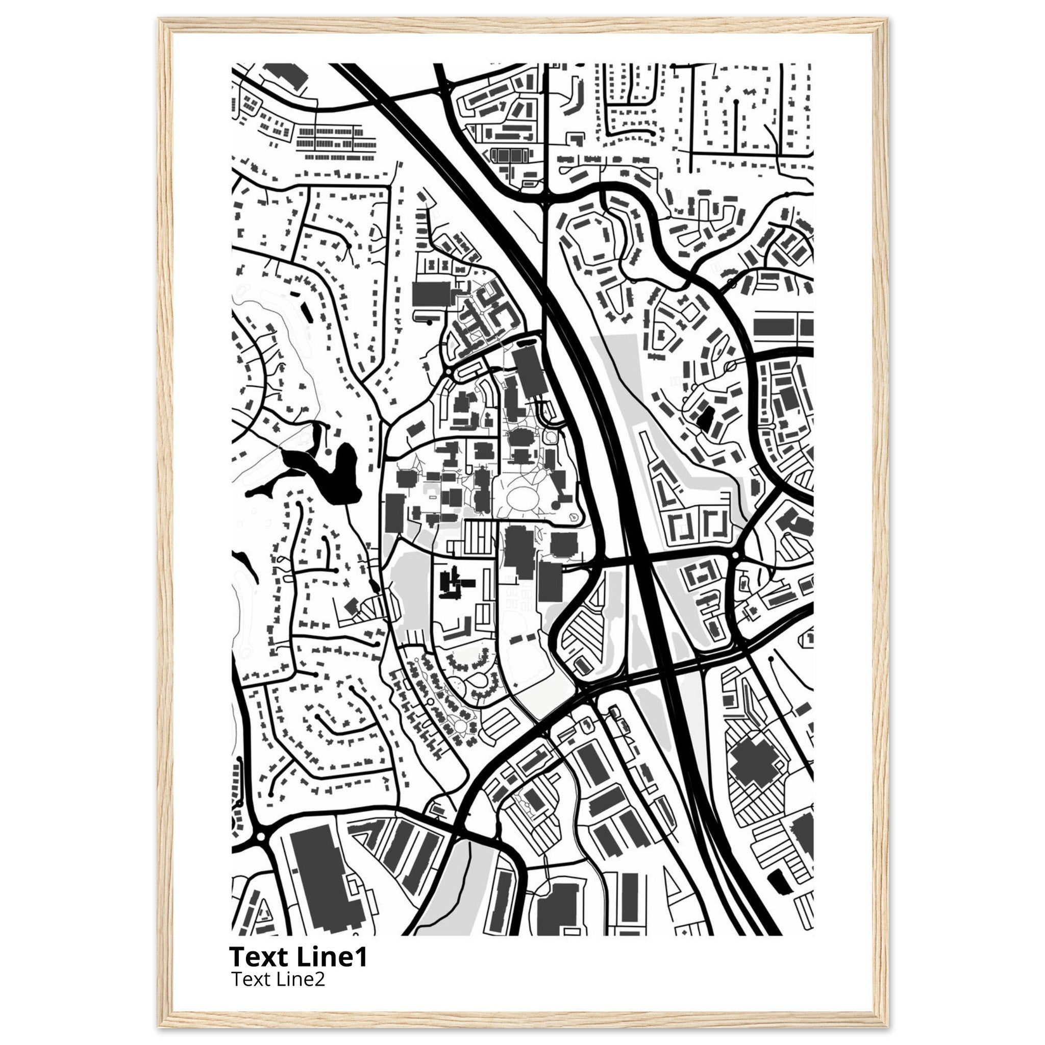 kennesaw state university georgia modern campus map print