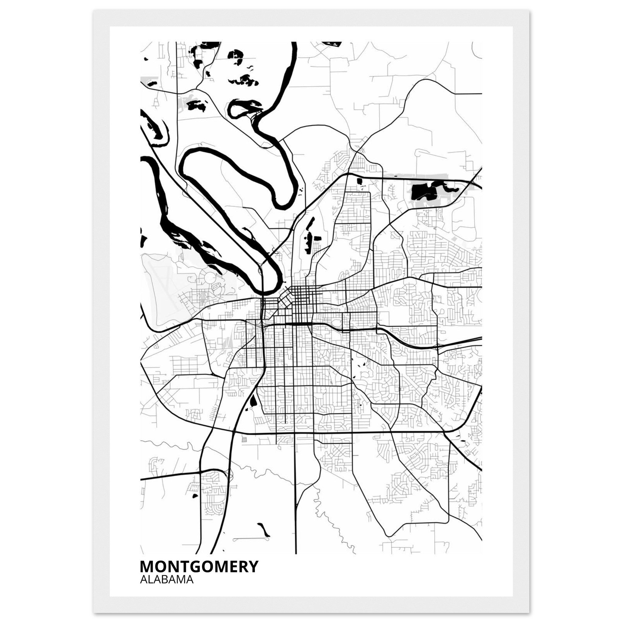 montgomery map poster print
