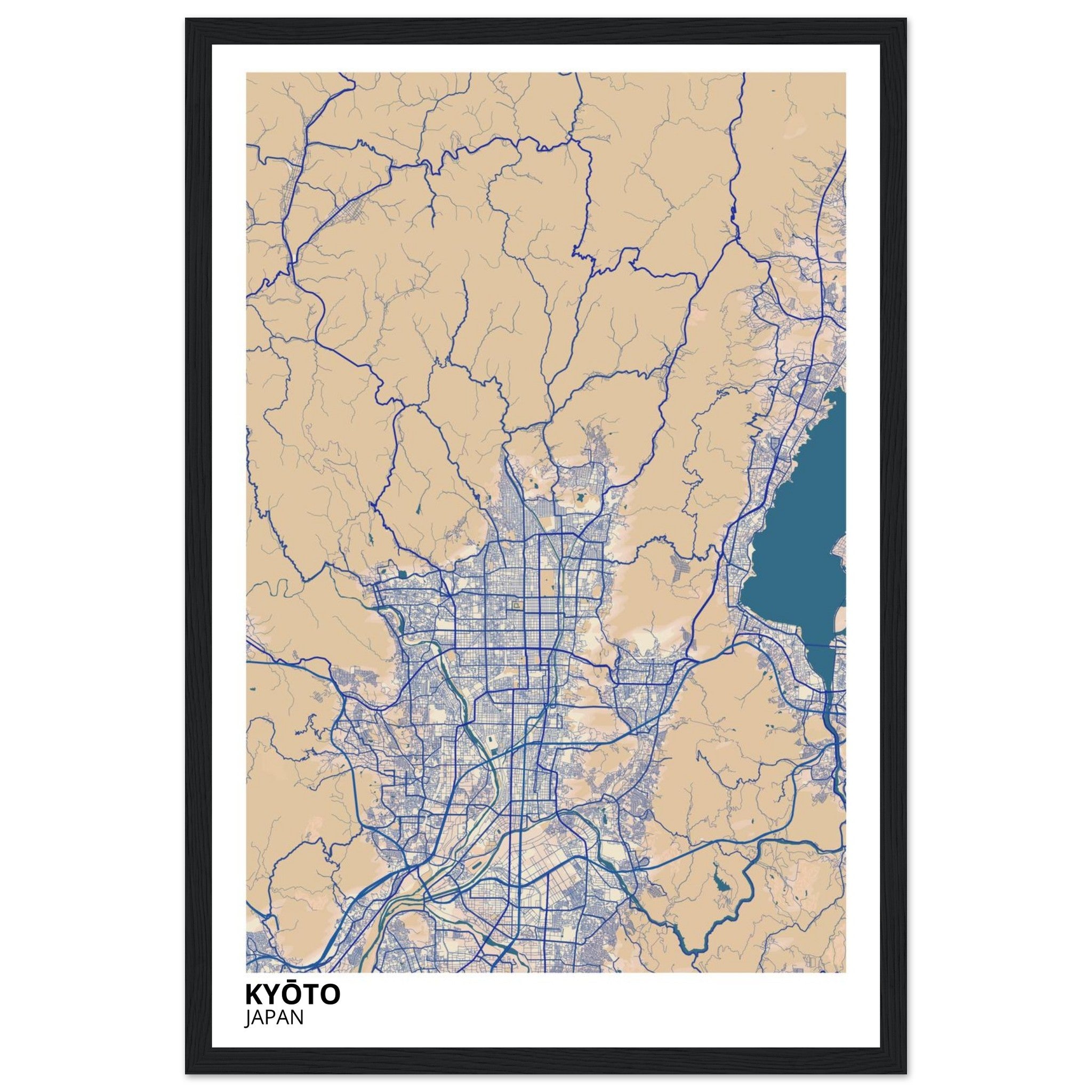Kyoto Japan City Map Poster | Custom Map Art Print - Ink And Atlas