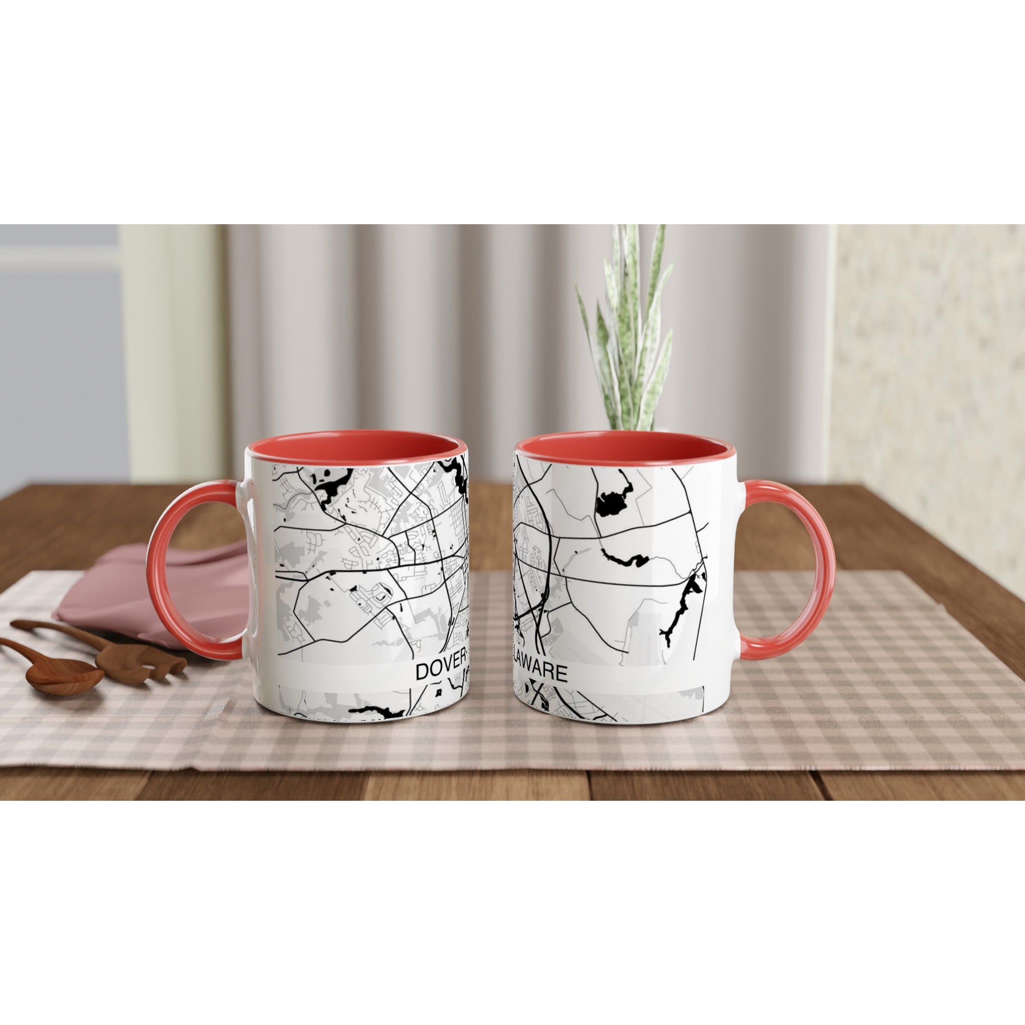 dover delaware modern city map mug 11oz